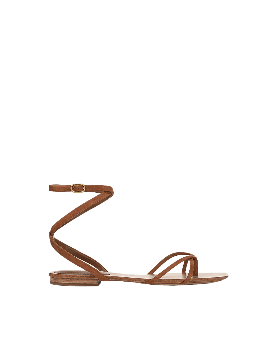 Allegra Suede Ankle-Wrap Sandal - Image 5