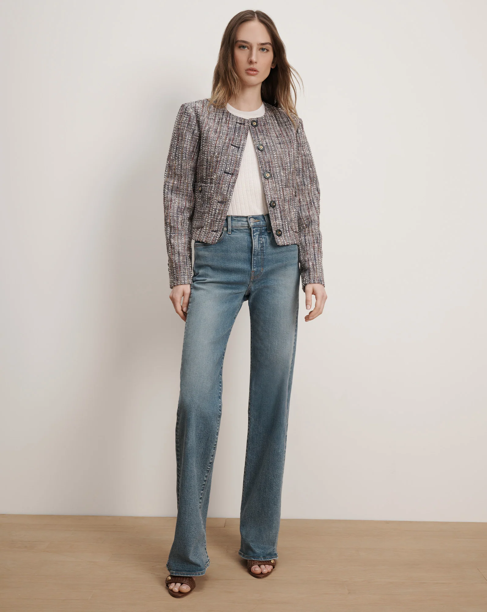Andrea Cotton Tweed Jacket - Image 2