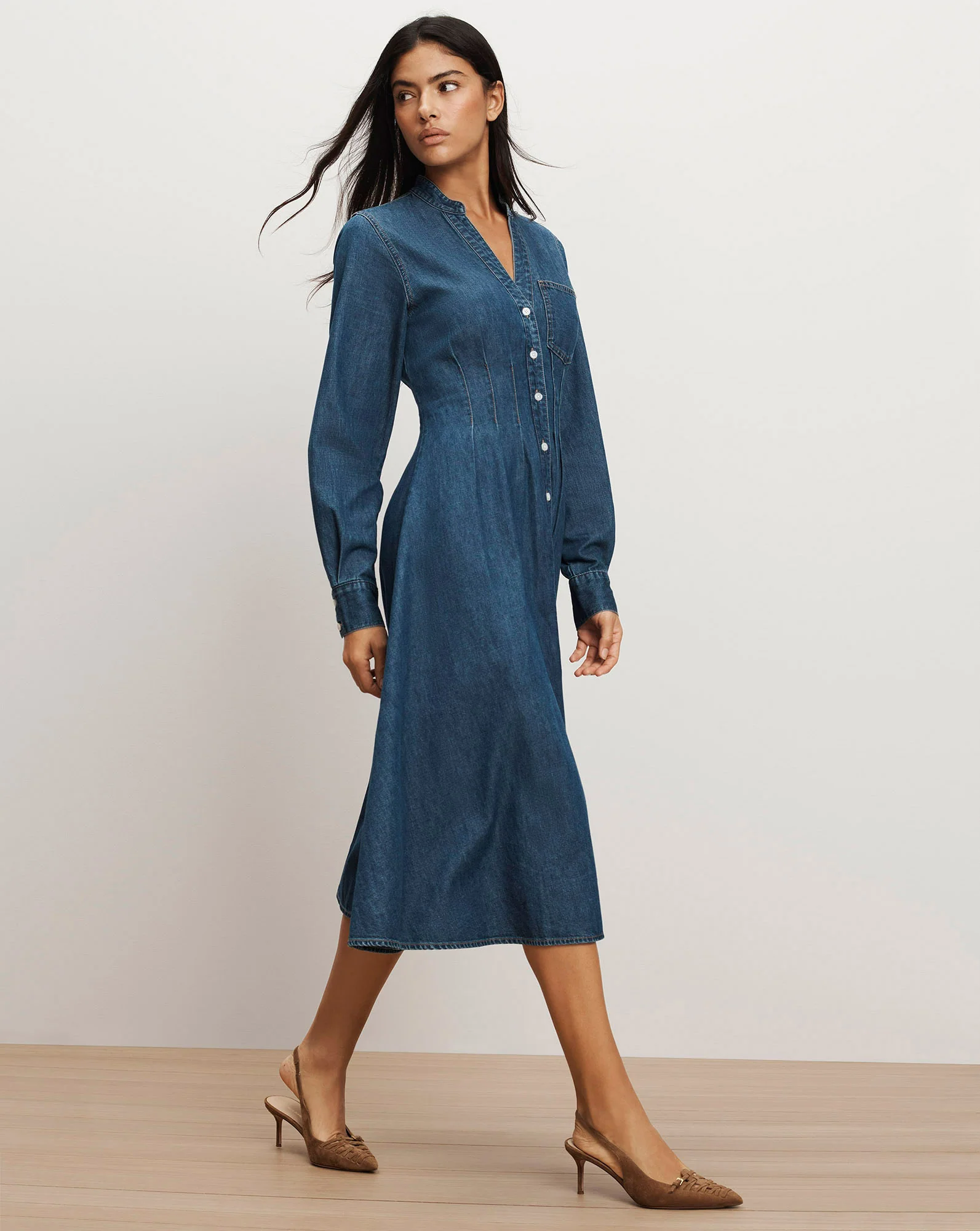 Arcadia Denim Shirtdress - Image 2