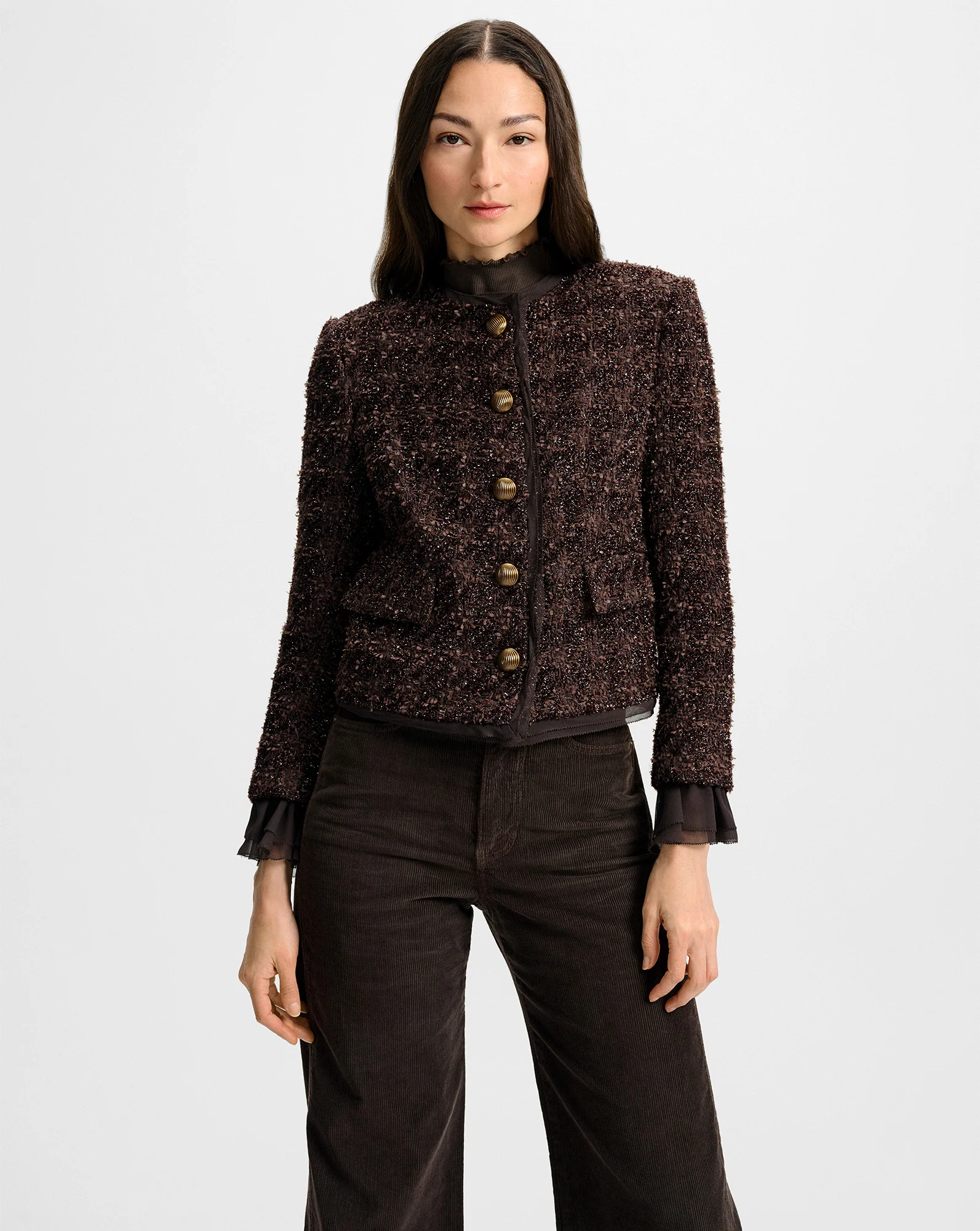 Audrina Metallic Tweed Jacket - Image 3
