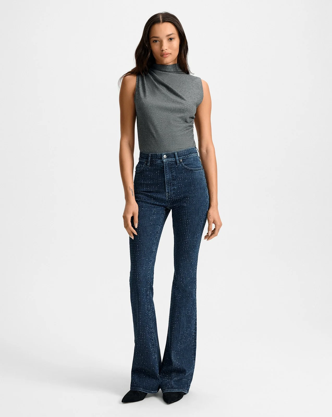 Beverly Rhinestone Skinny-Flare Jean - Image 2
