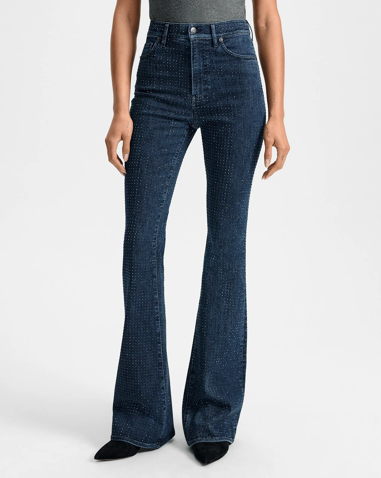 Beverly Rhinestone Skinny-Flare Jean - Image 3