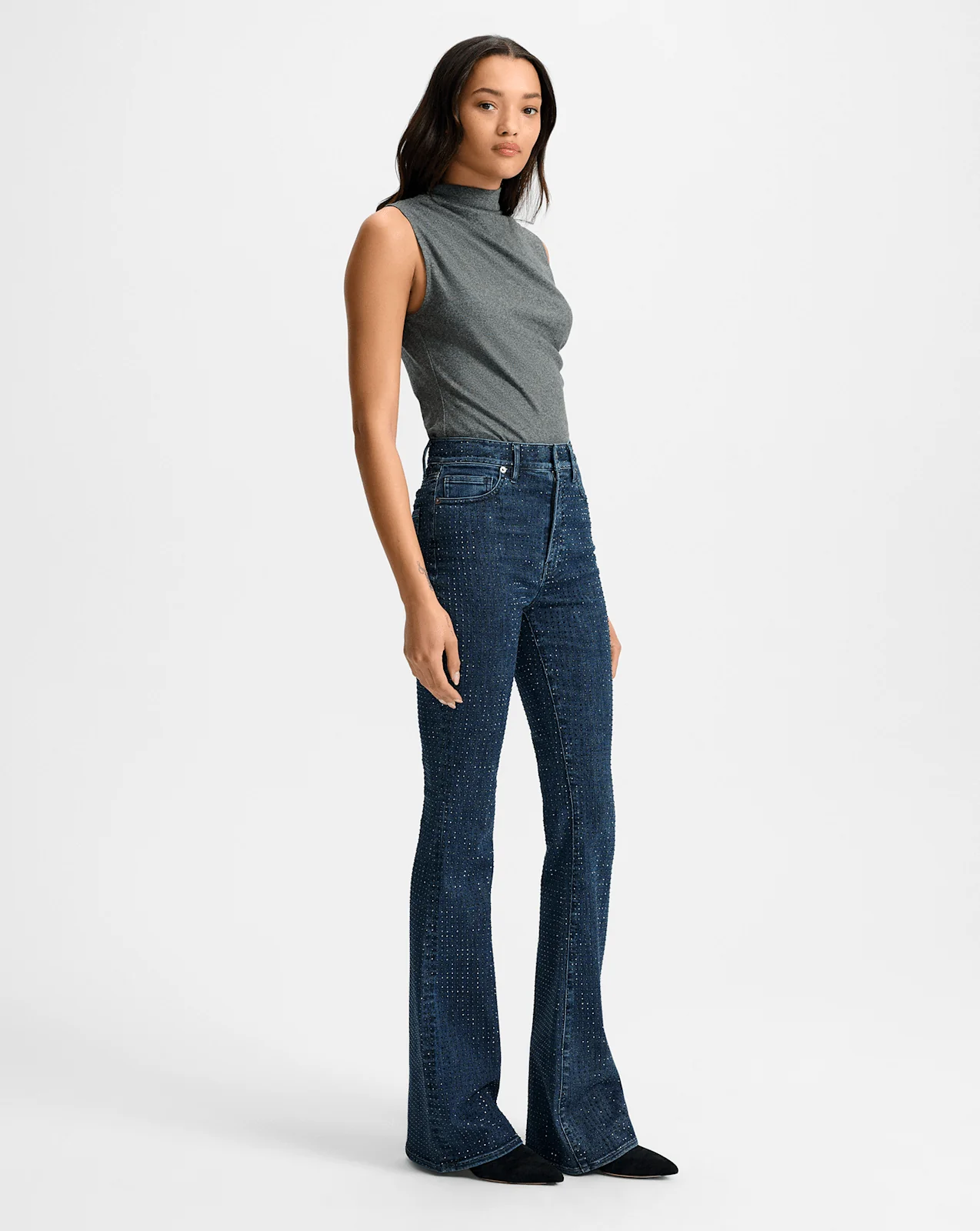 Beverly Rhinestone Skinny-Flare Jean - Image 4