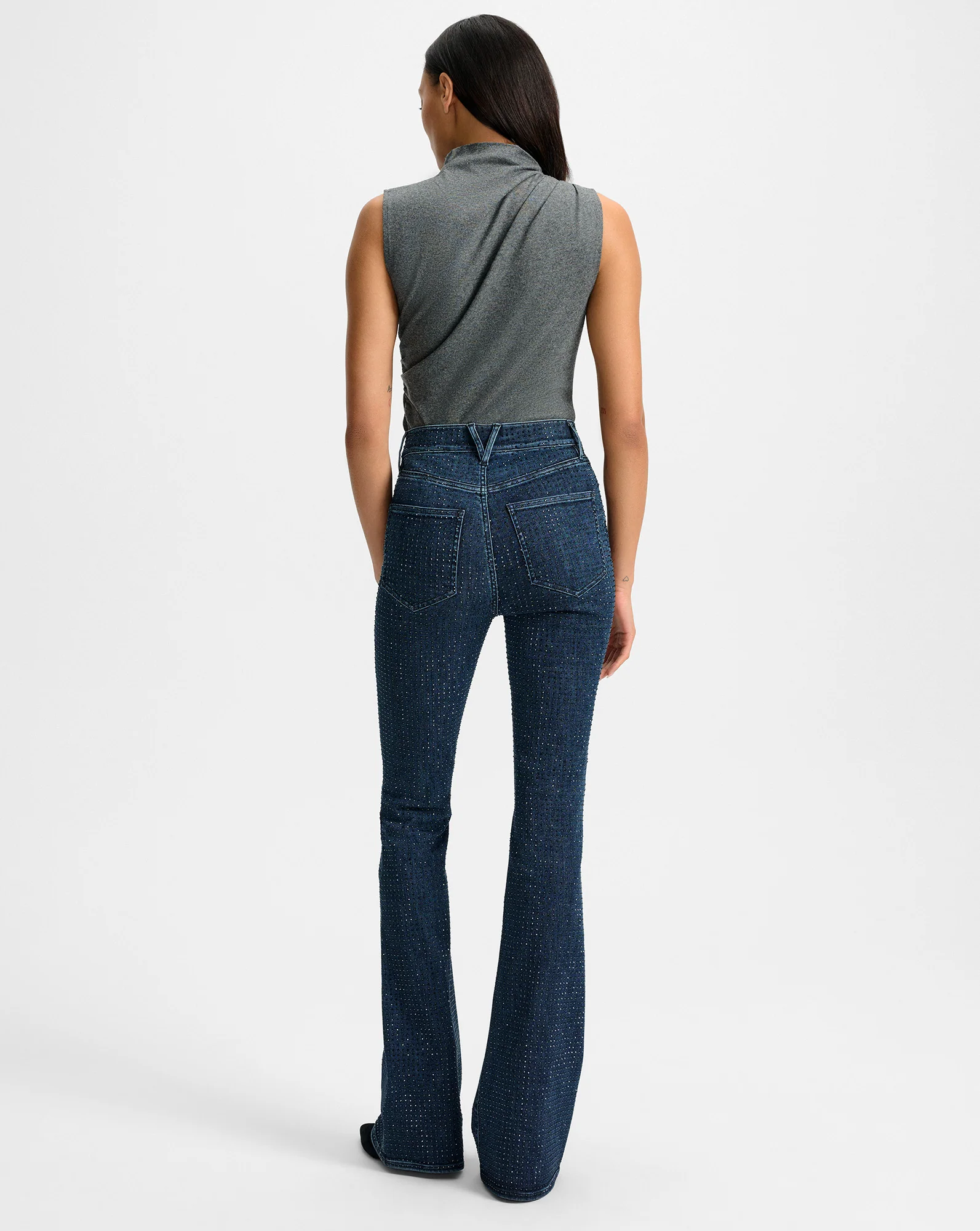 Beverly Rhinestone Skinny-Flare Jean - Image 6