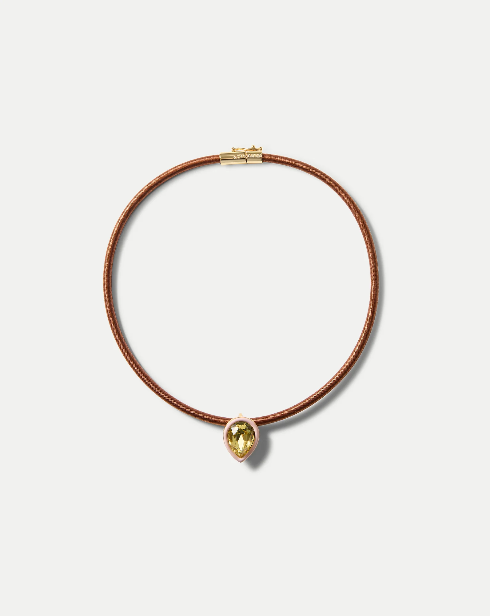 Brown Cord Pendant Necklace