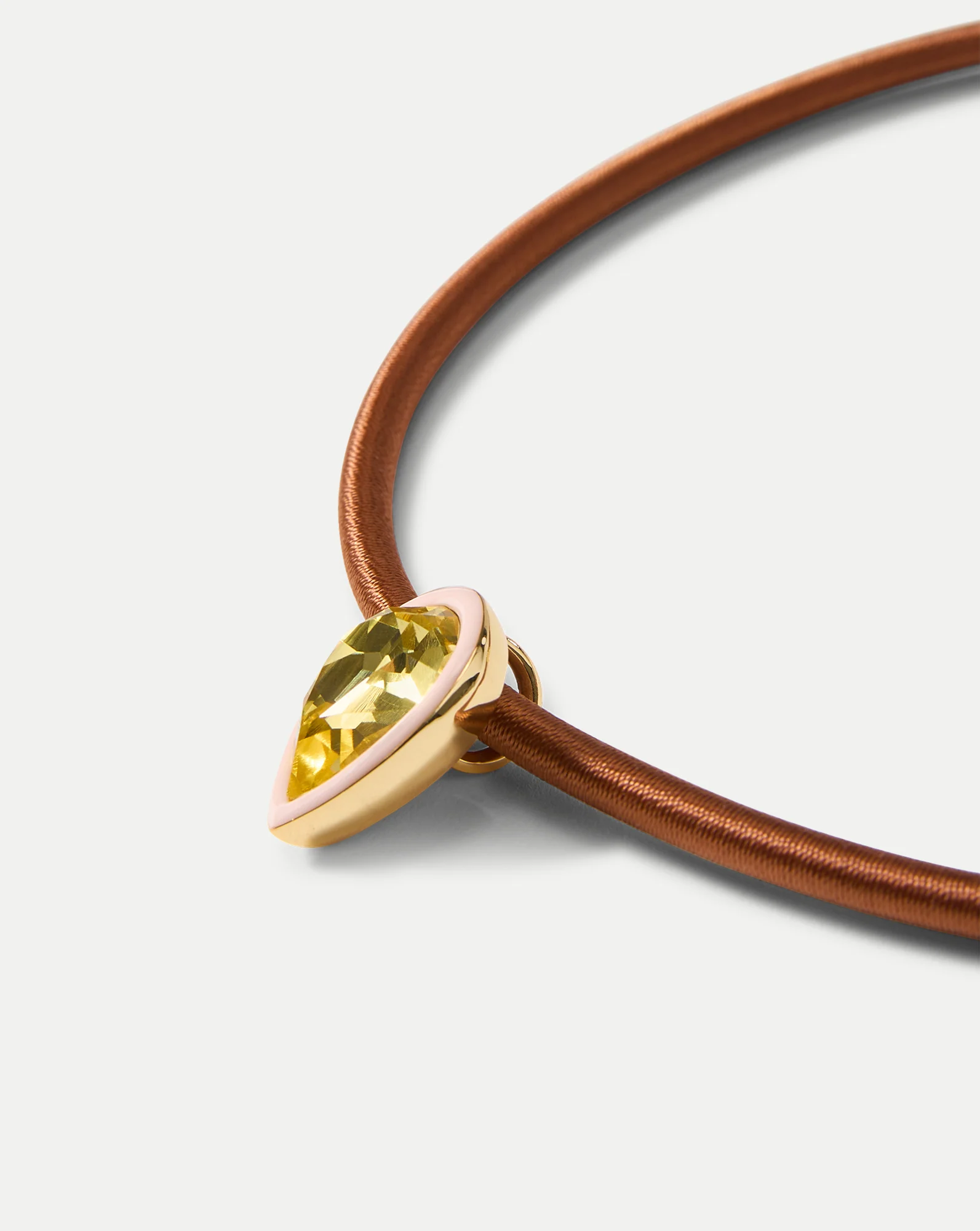 Brown Cord Pendant Necklace - Image 3