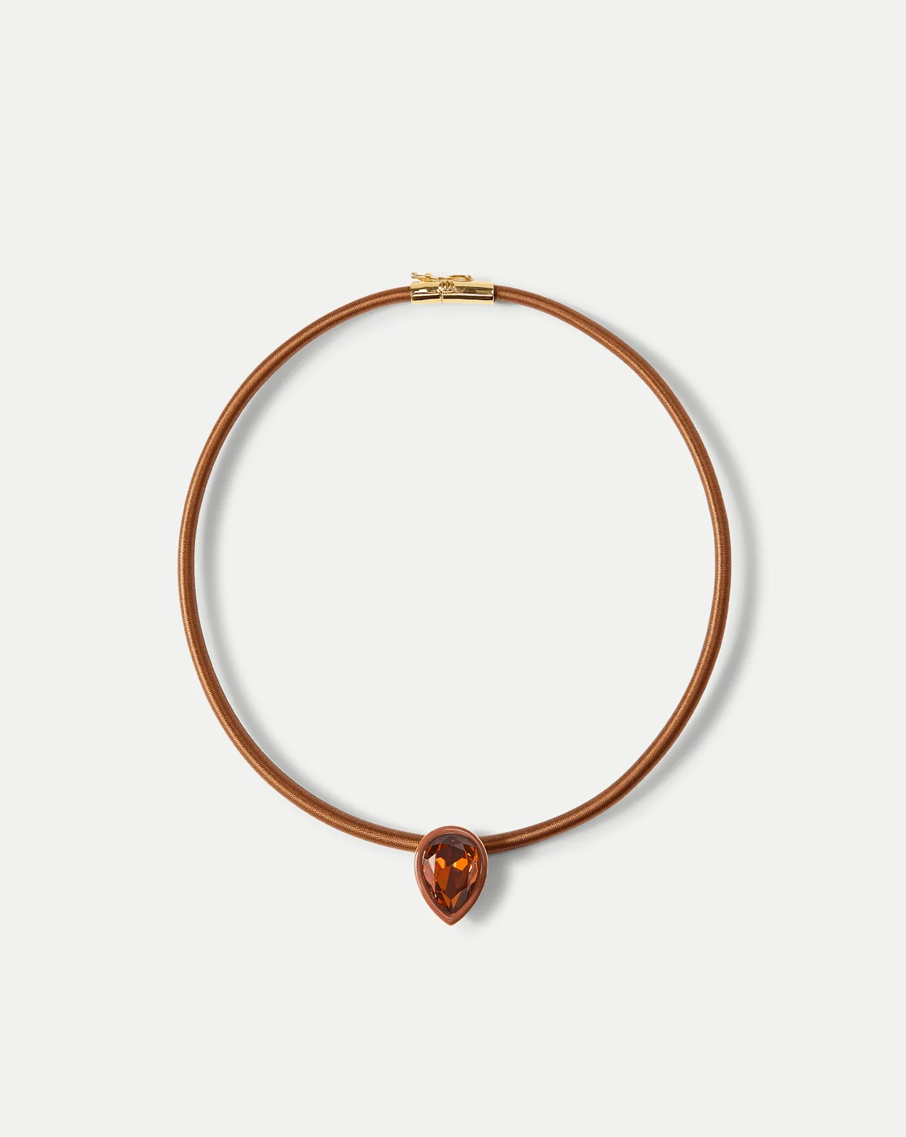 Brown Cord Pendant Necklace