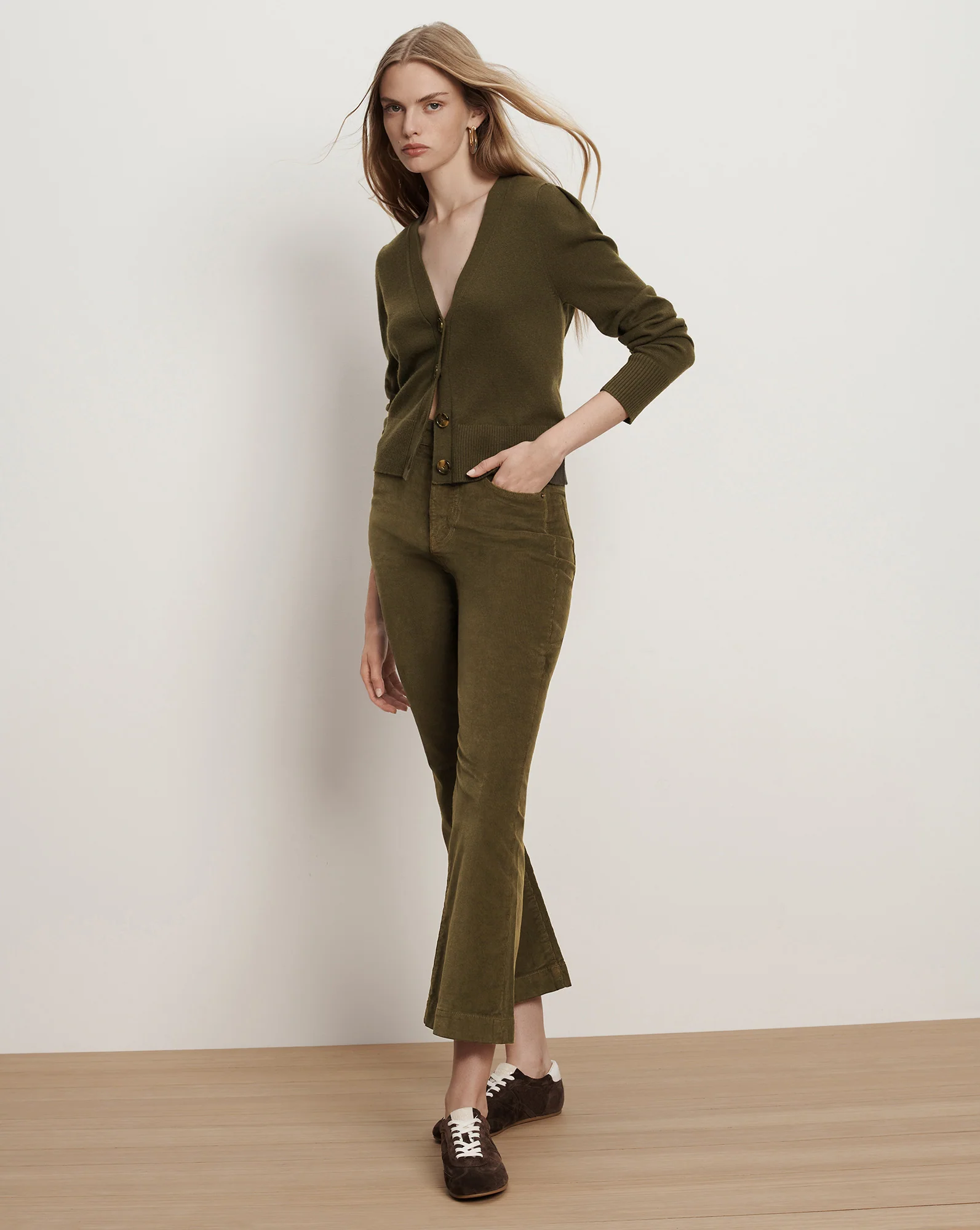 Carson Corduroy Kick-Flare Pant