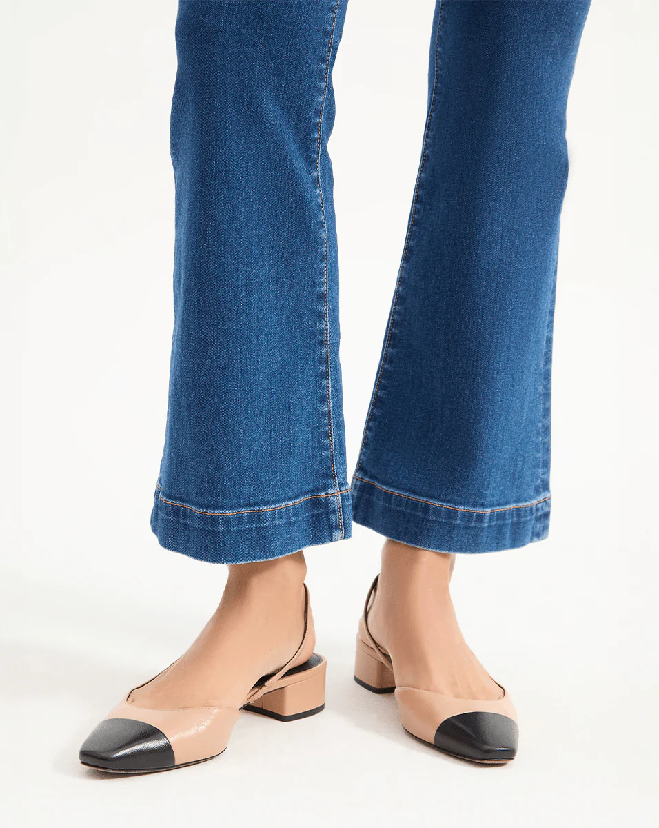 Cecile Leather Cap-Toe Slingback - Image 2