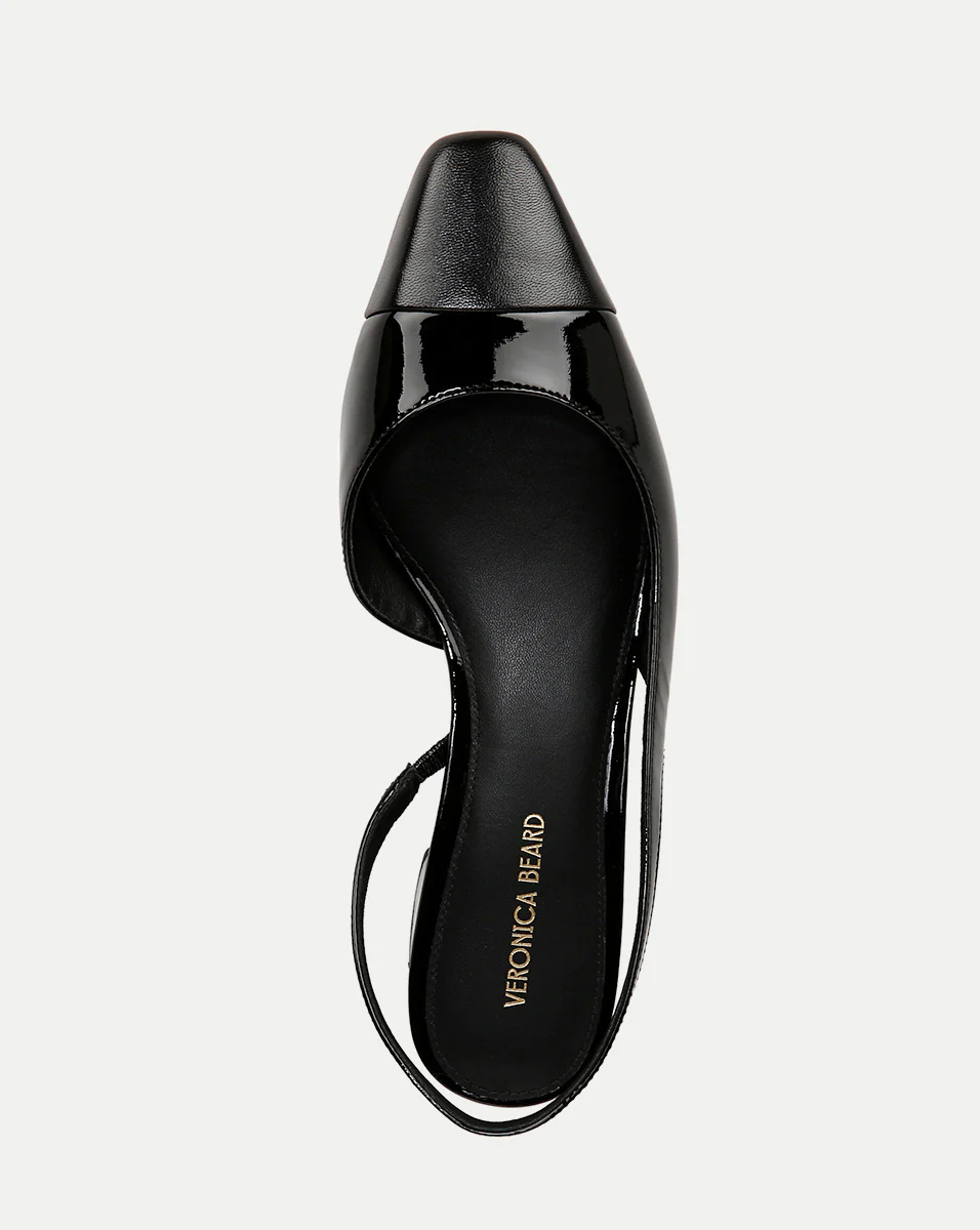 Cecile Leather Cap-Toe Slingback - Image 3