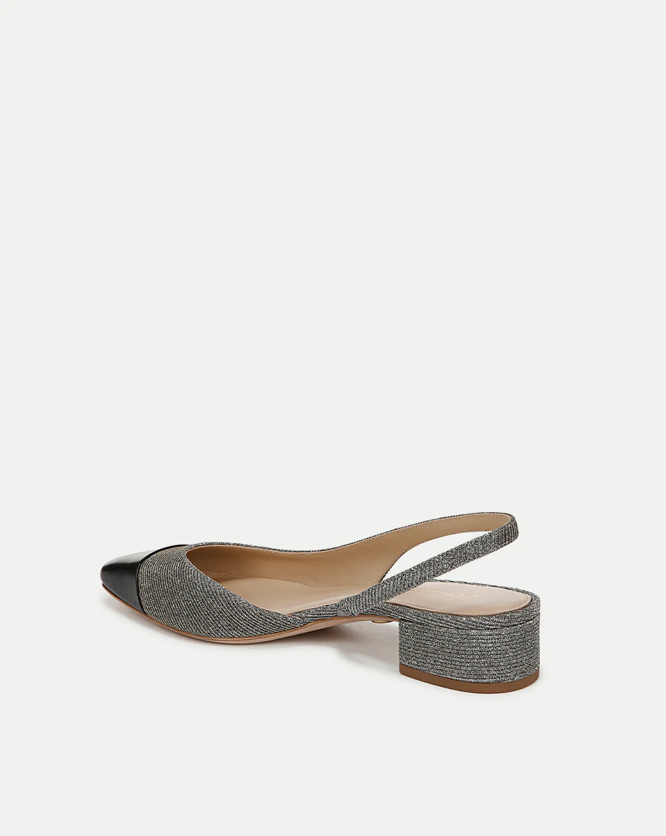 Cecile Lurex Cap-Toe Slingback - Image 4