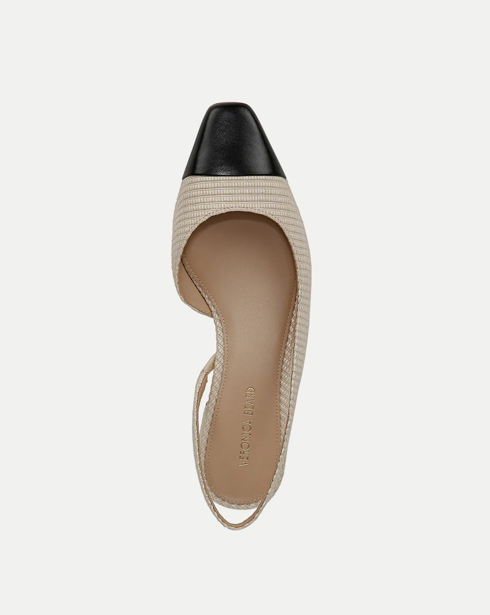 Cecile Raffia Cap-Toe Slingback - Image 3