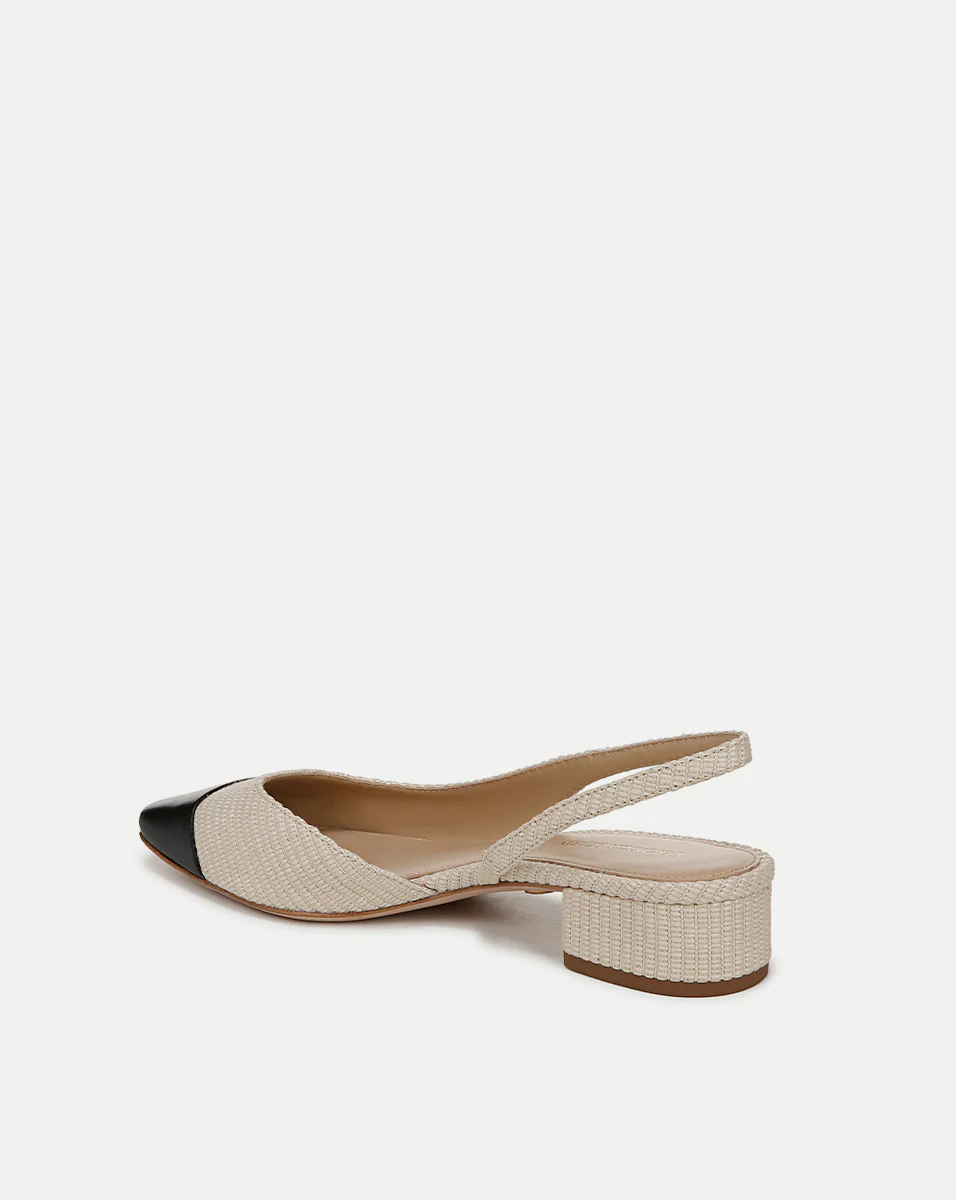 Cecile Raffia Cap-Toe Slingback - Image 4