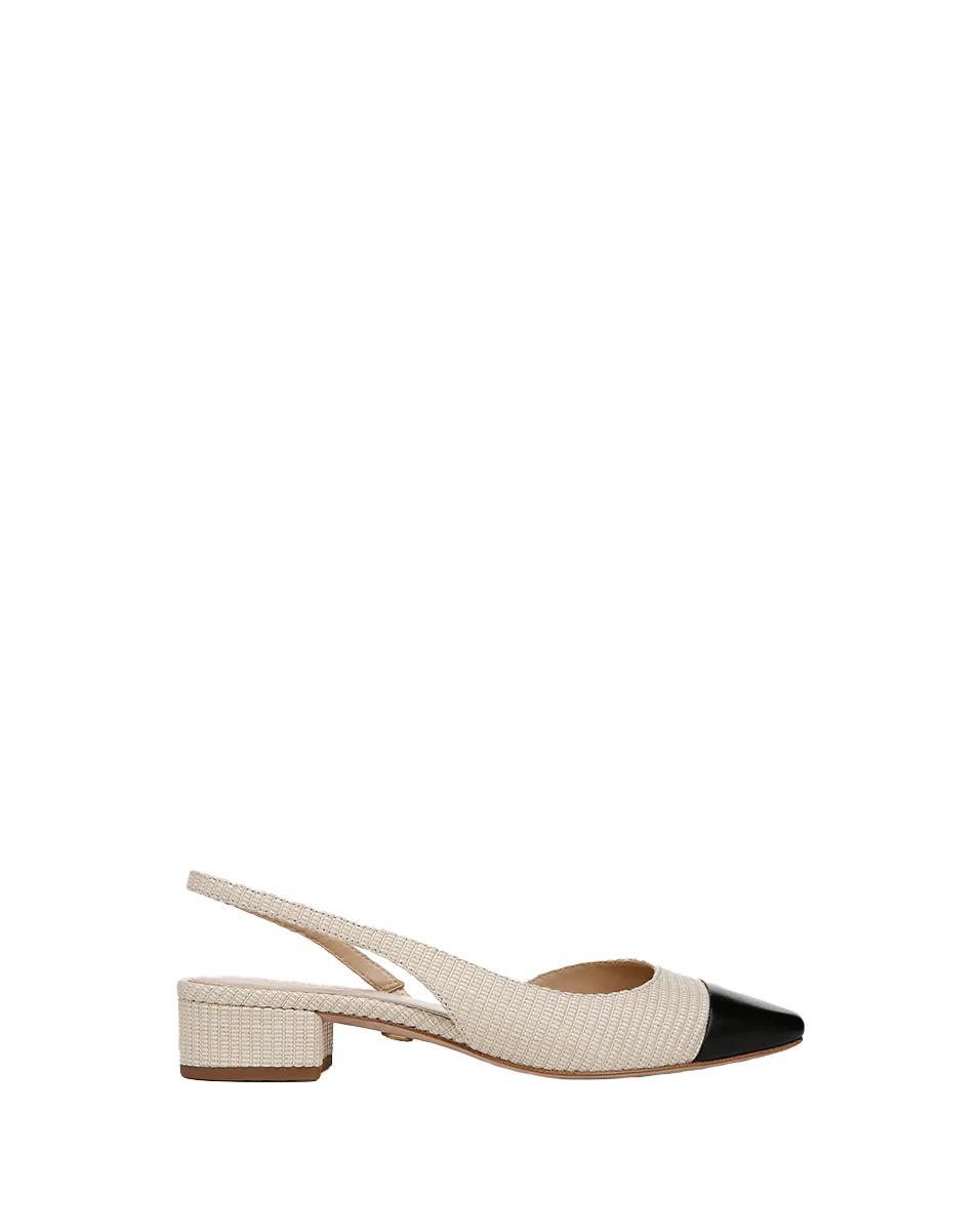 Cecile Raffia Cap-Toe Slingback - Image 5