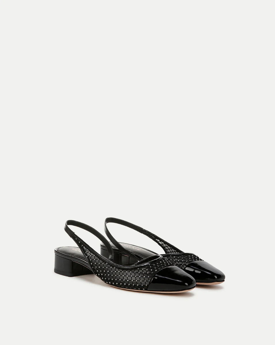 Cecile Rhinestone Mesh Cap-Toe Slingback - Image 2