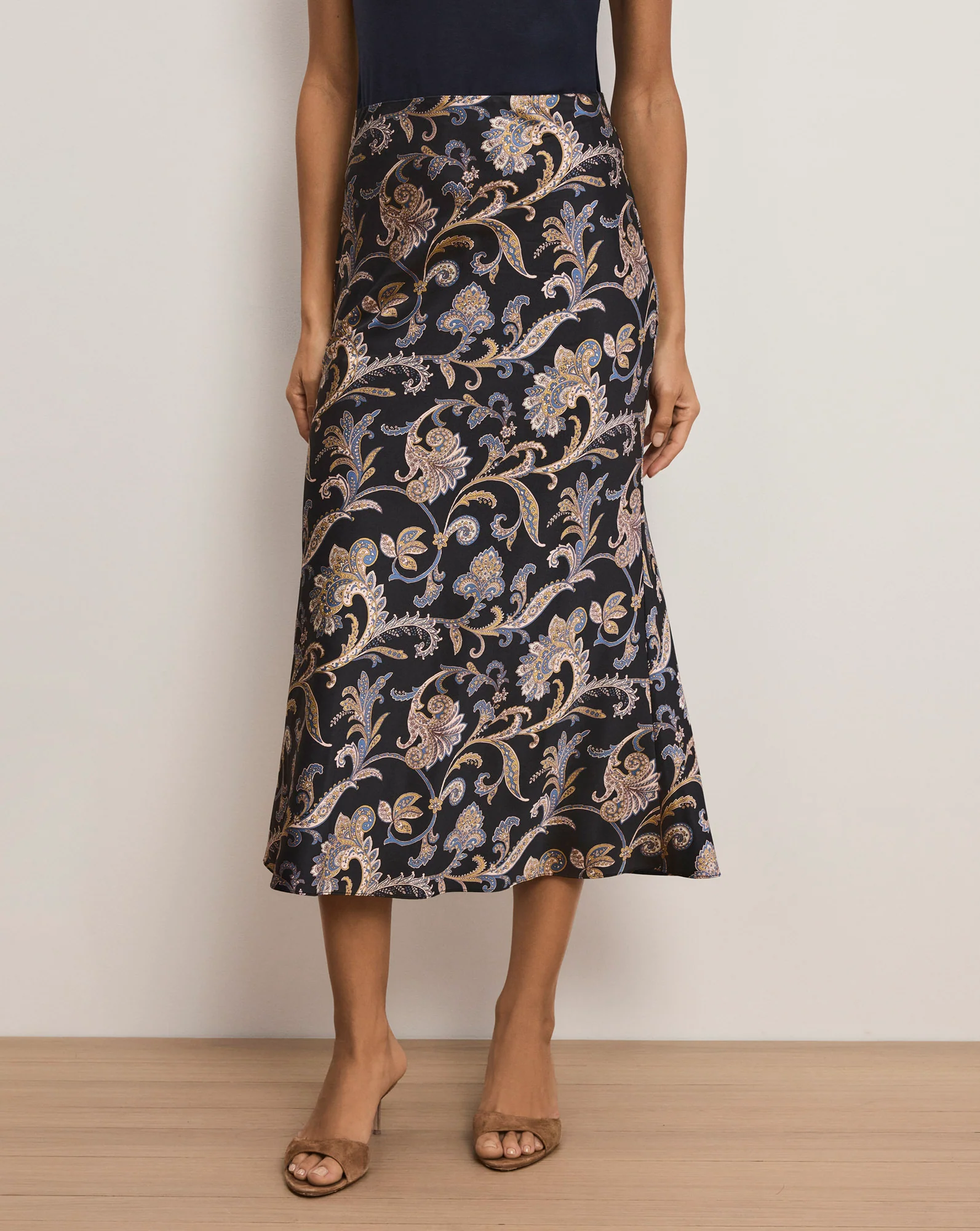 Clover Paisley Midi Skirt - Image 2
