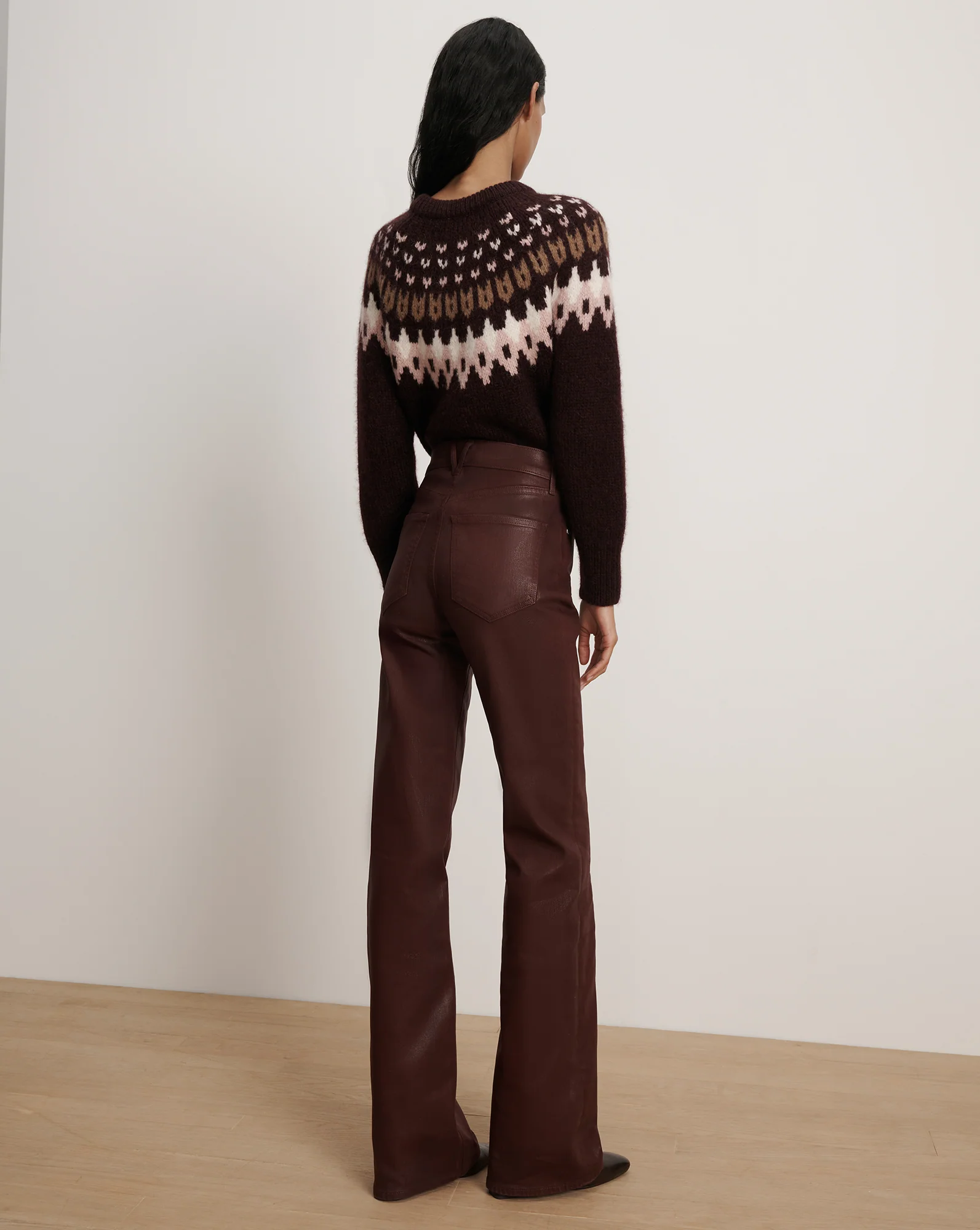 Crosbie Coated Slim Wide-Leg Jean - Image 5