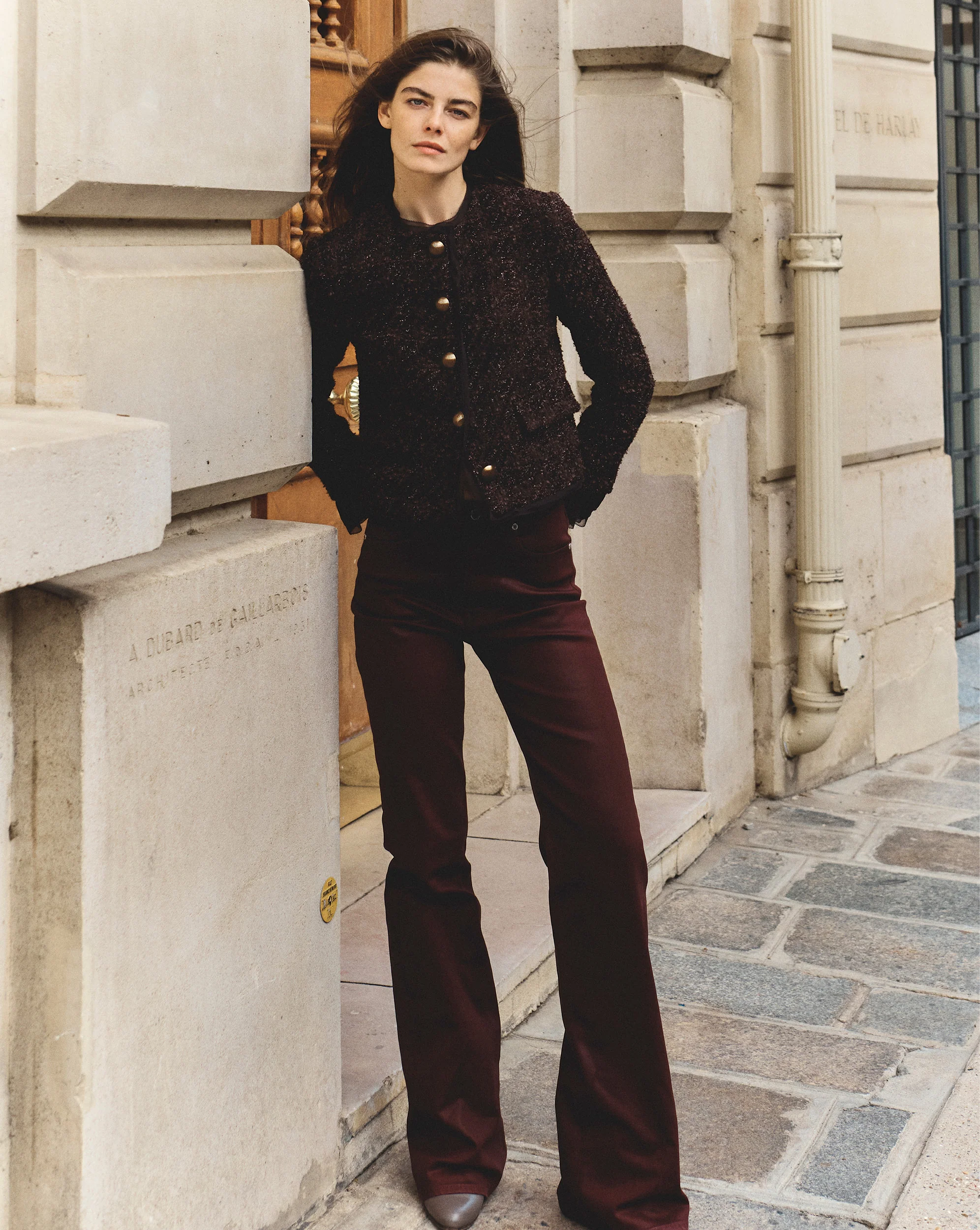 Crosbie Coated Slim Wide-Leg Jean - Image 6