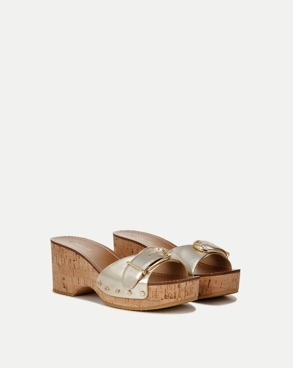 Dallas Metallic Leather Buckle Sandal - Image 2
