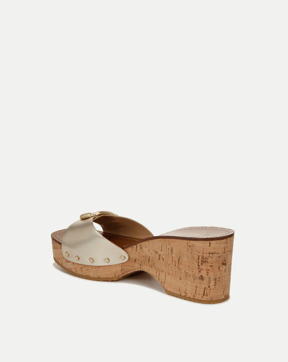 Dallas Metallic Leather Buckle Sandal - Image 4