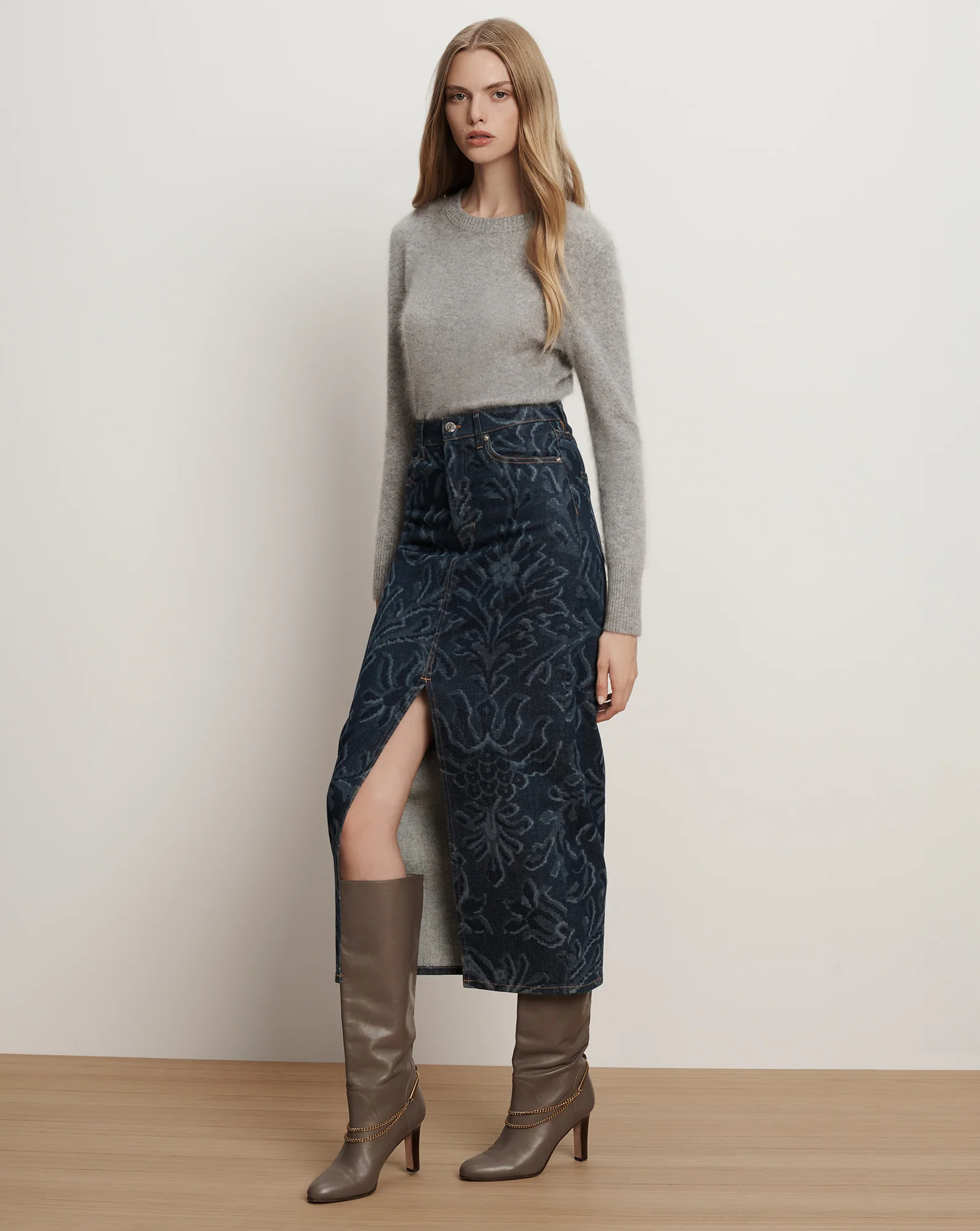 Devorah Denim Maxi Skirt