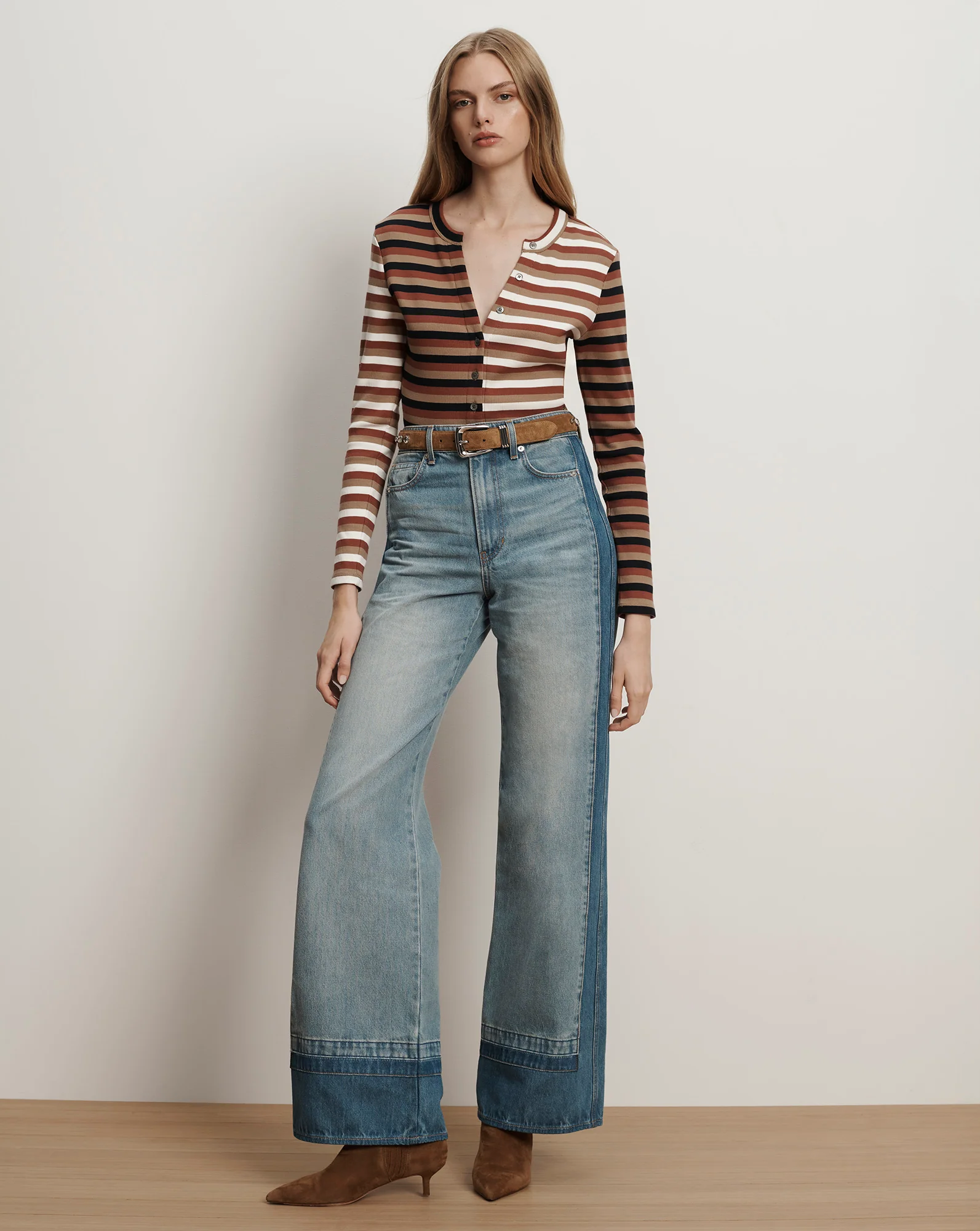 Dilia Striped Button-Down T-Shirt - Image 2