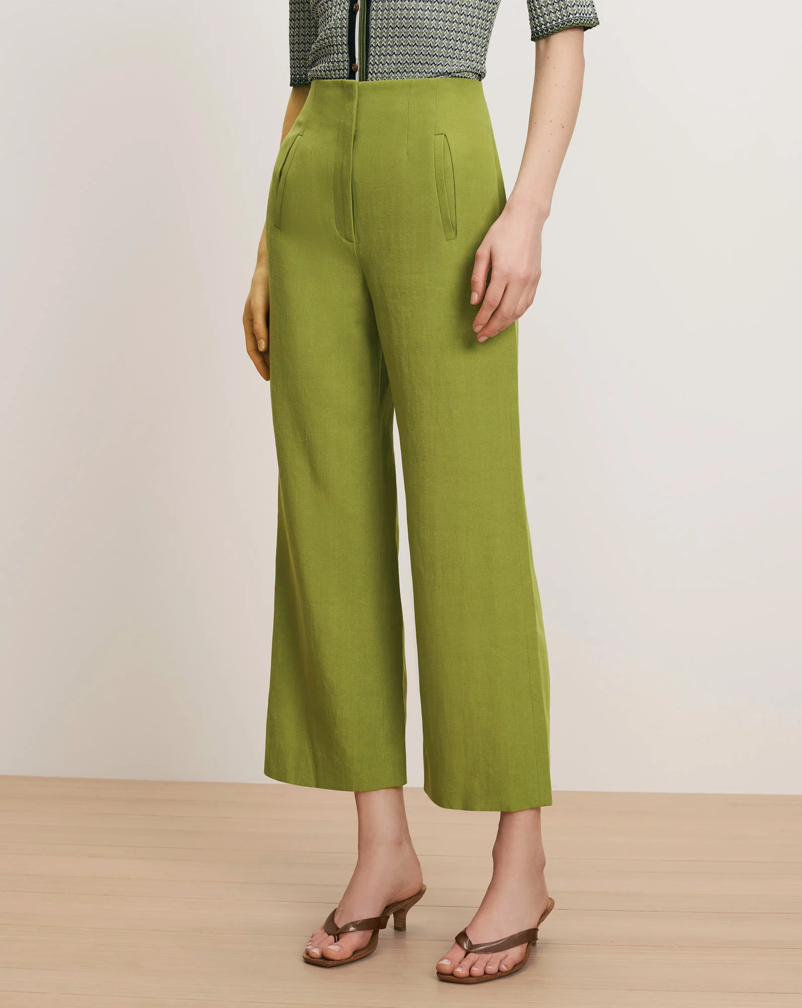 Dova Wide-Leg Linen Pant - Image 2
