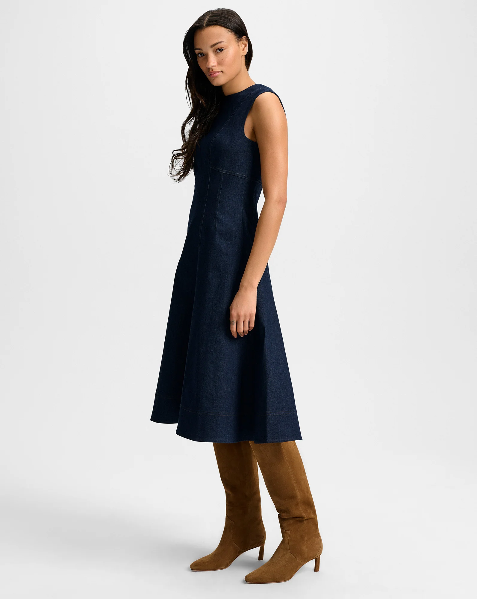 Dulce Denim Midi Dress - Image 2