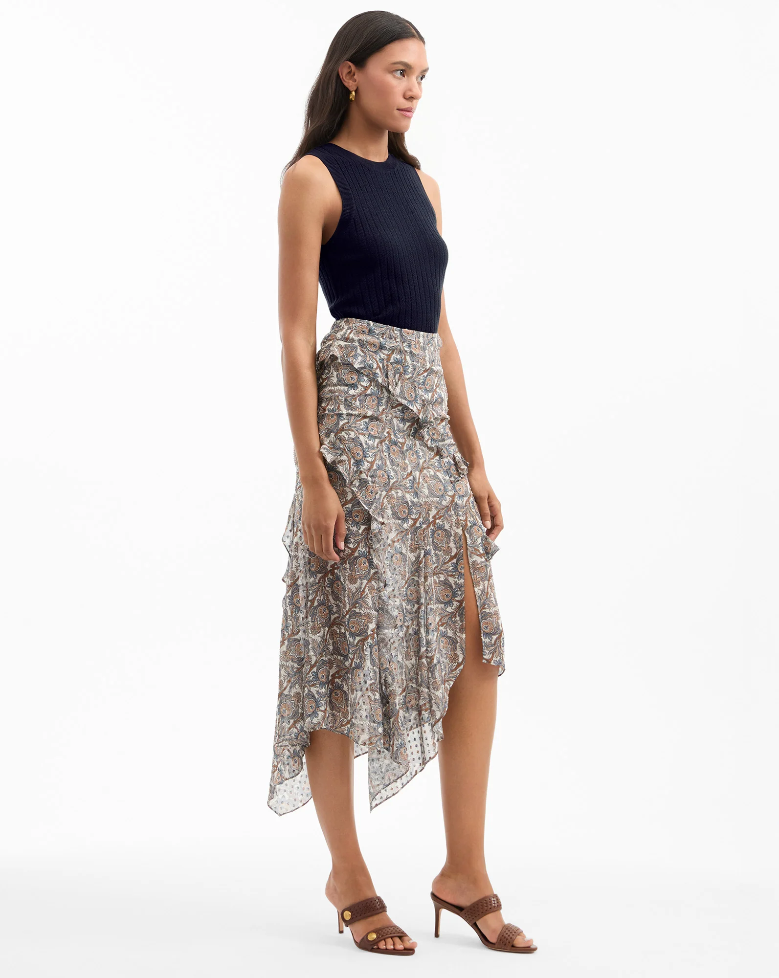 Eleonora Silk Midi Skirt - Image 3