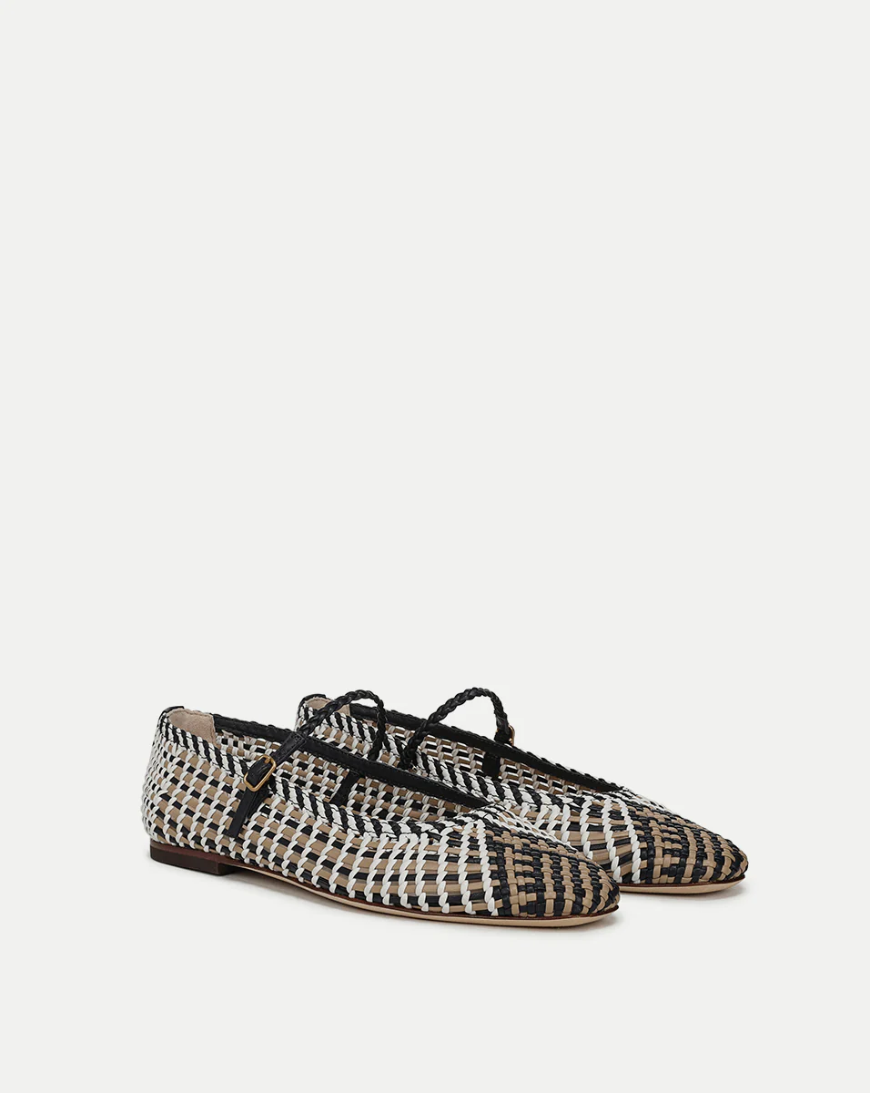 Ellie Woven-Leather Flat - Image 2