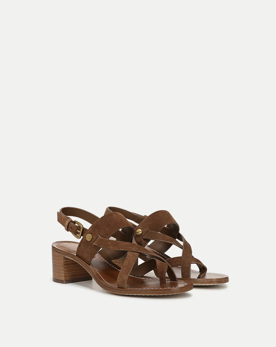 Elodie Suede Block-Heel Sandal - Image 3