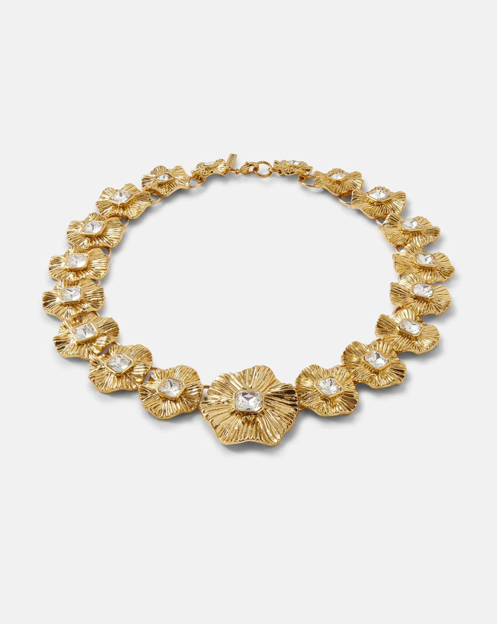 Gold Floral Statement Necklace - Image 2