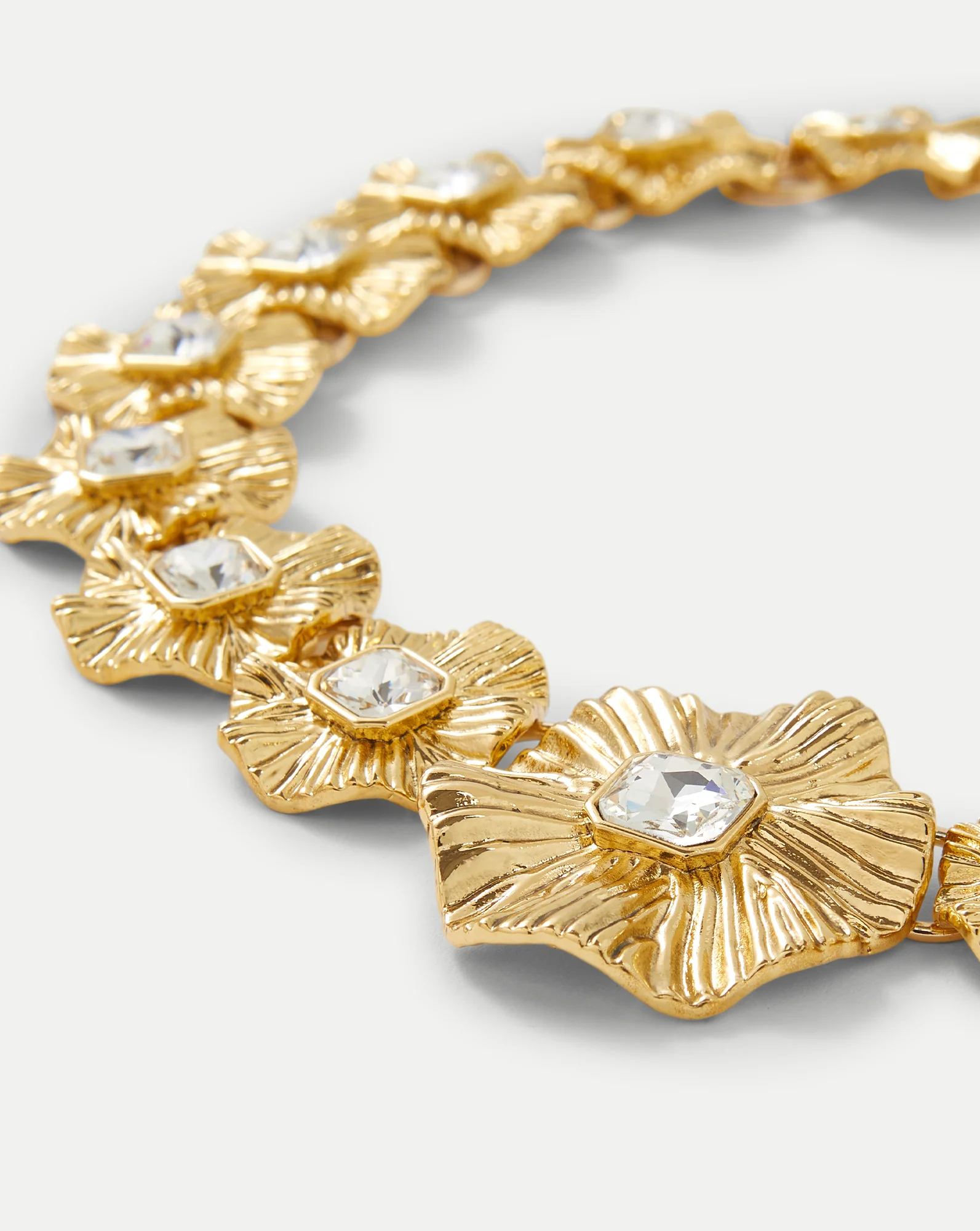 Gold Floral Statement Necklace - Image 3