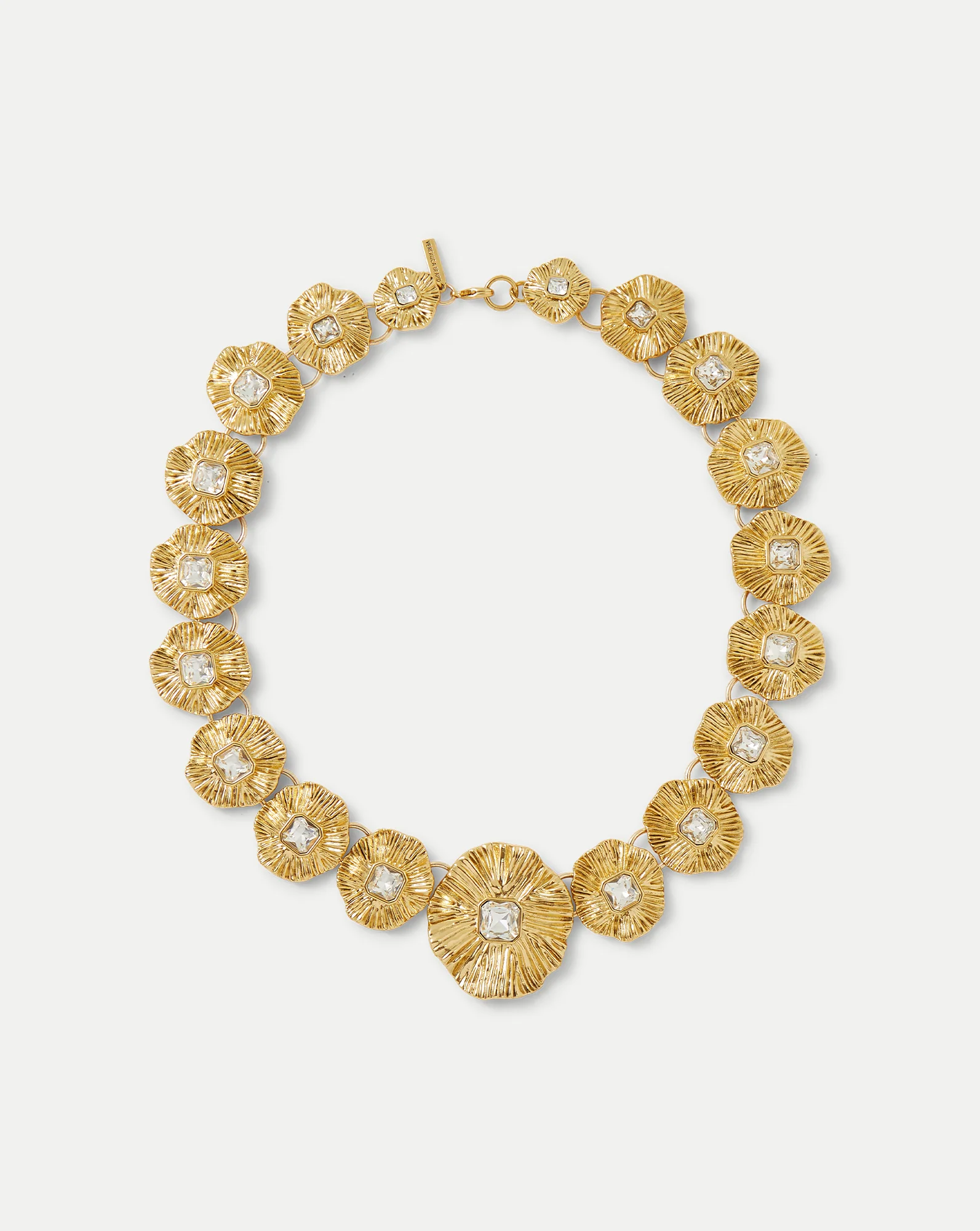 Gold Floral Statement Necklace - Image 7
