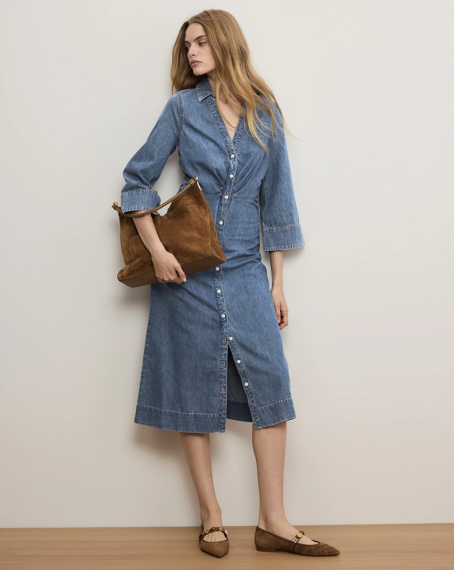 Haydon Denim Midi Shirtdress - Image 5