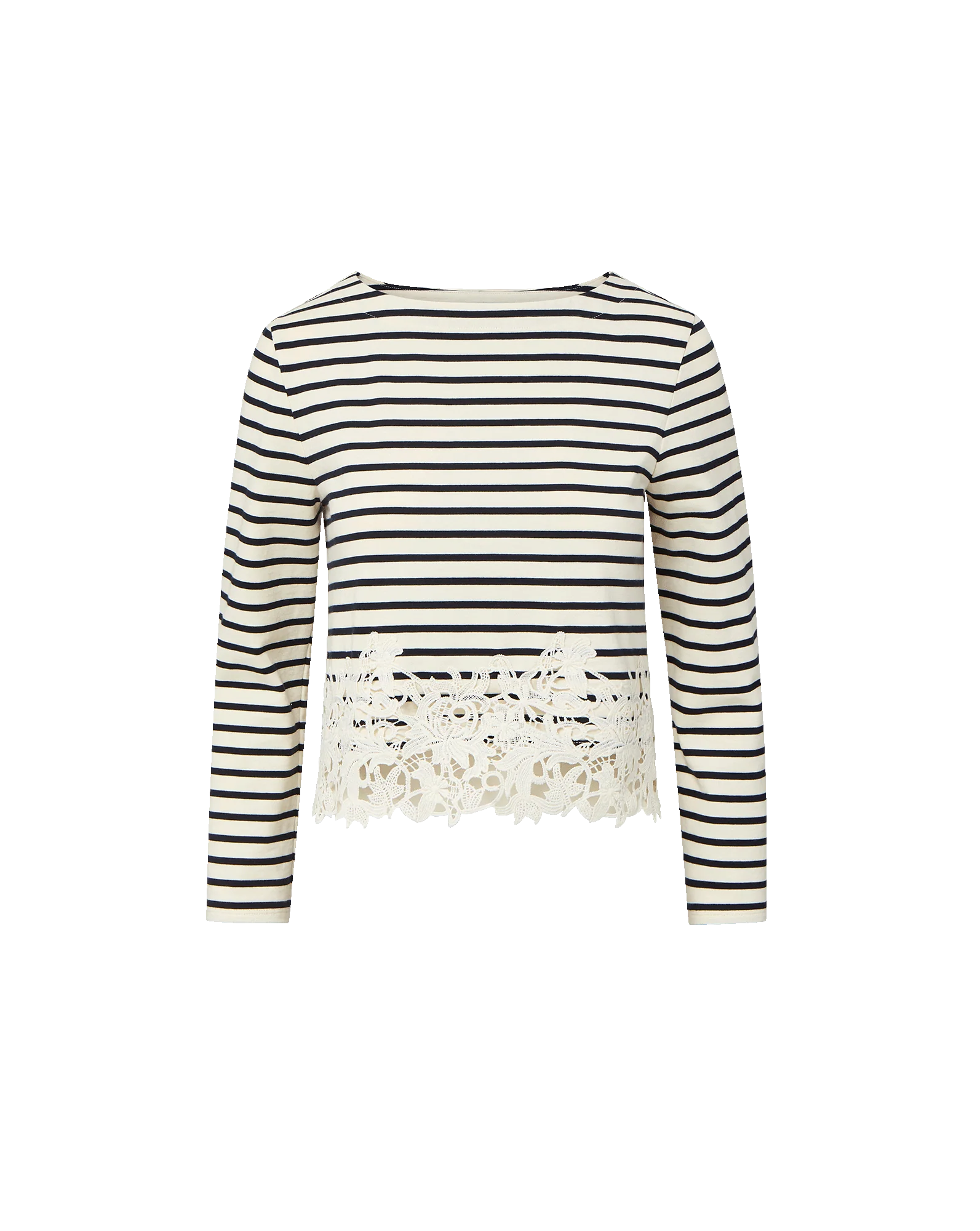 Hovey Striped Lace T-Shirt - Image 5