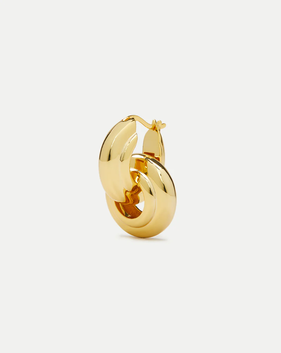 Interlocking Hoop Earrings - Image 4