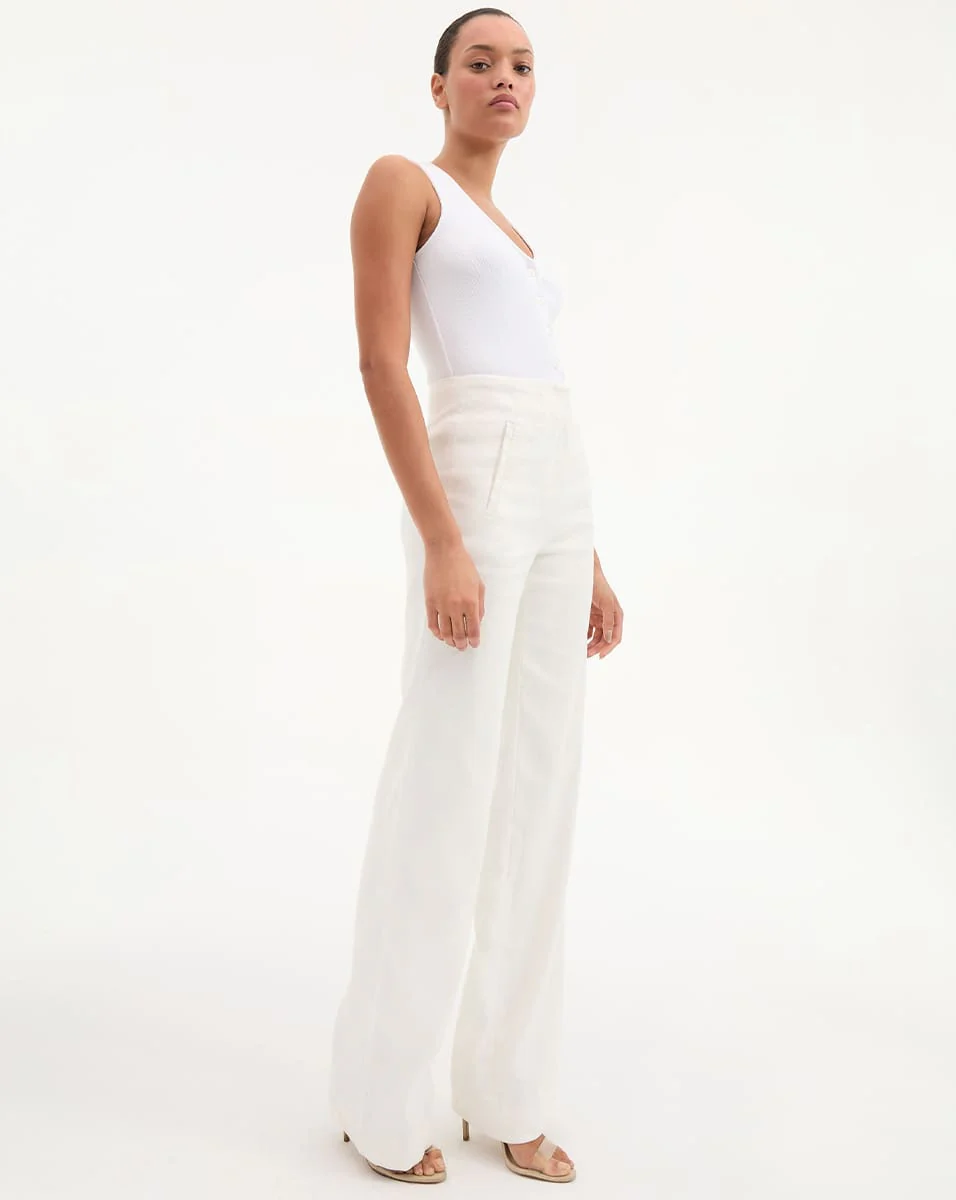 Jude Linen Wide-Leg Pant - Image 3