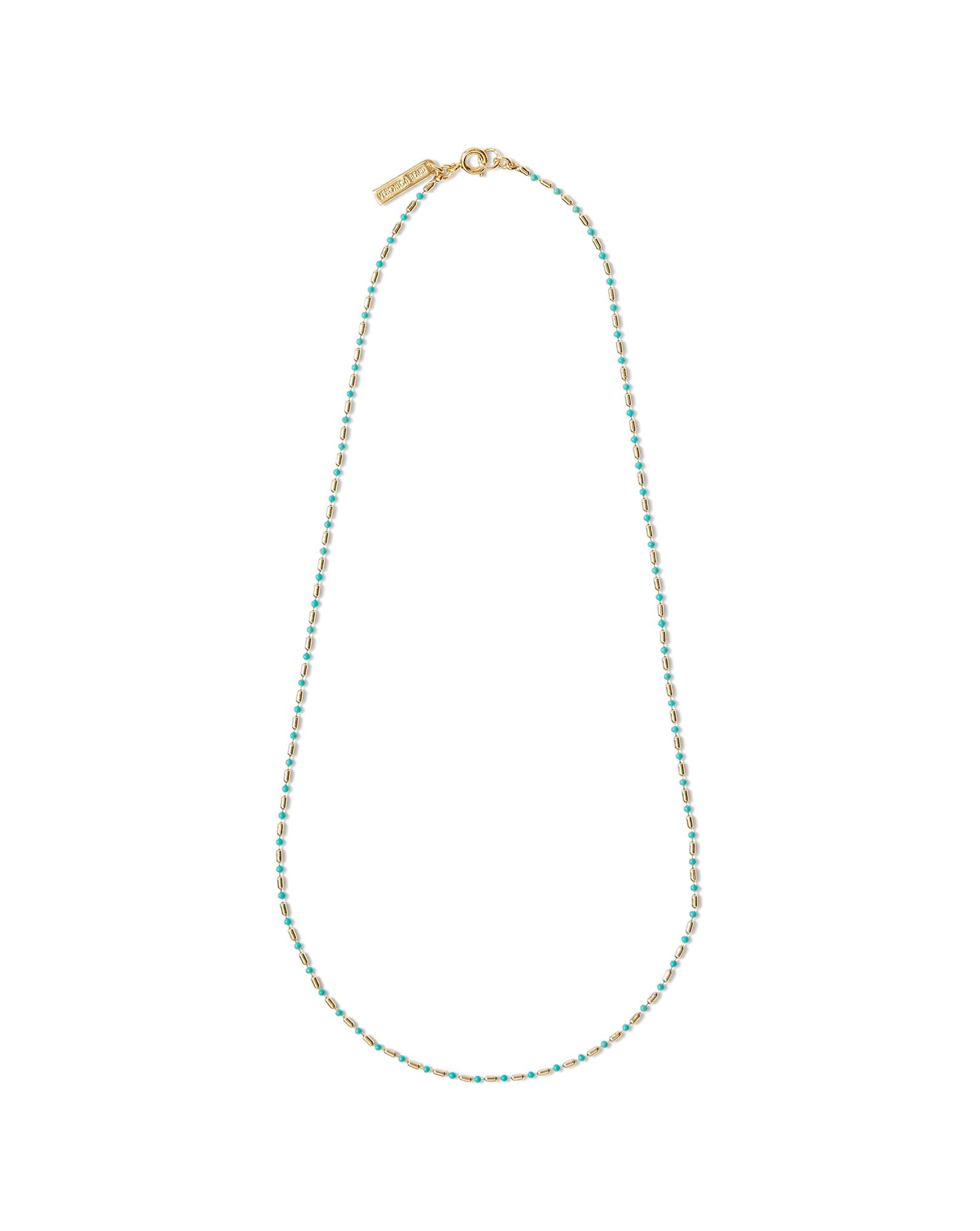 Long Enamel Bead Chain Necklace - Image 6