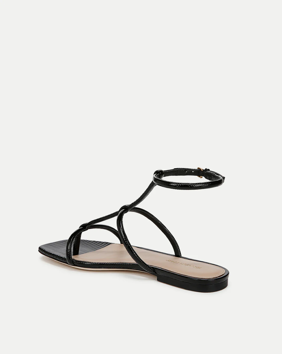 Marbella Lizard-Embossed Sandal - Image 5