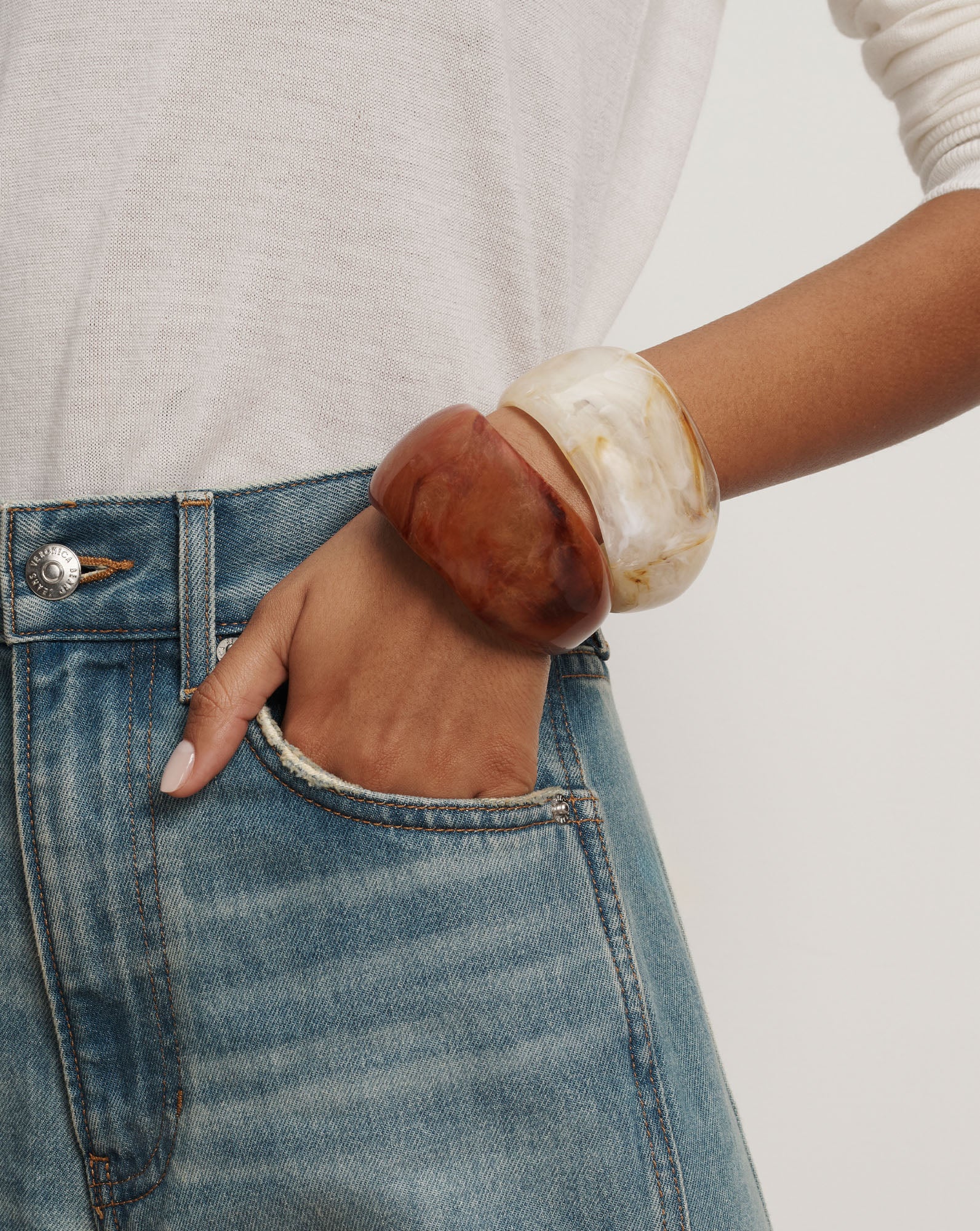 Marbled Resin Bangle - Image 2