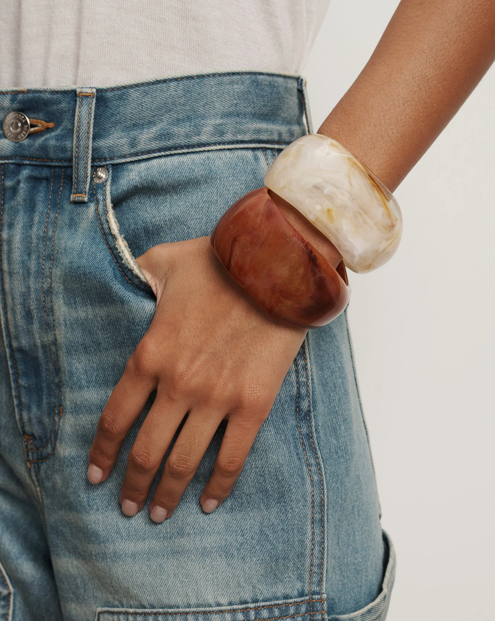 Marbled Resin Bangle - Image 2