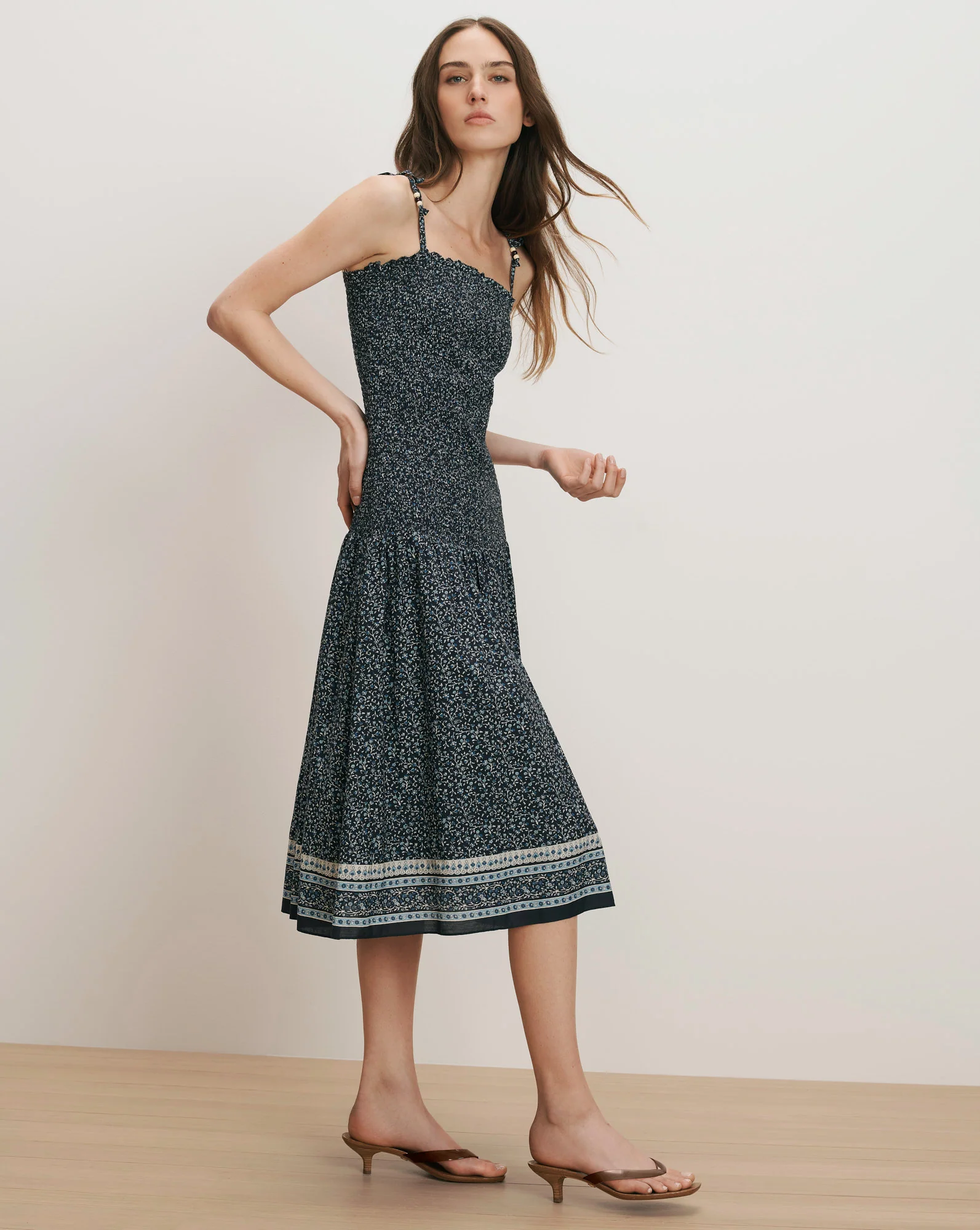 Marietta Shirred Midi Dress - Image 2
