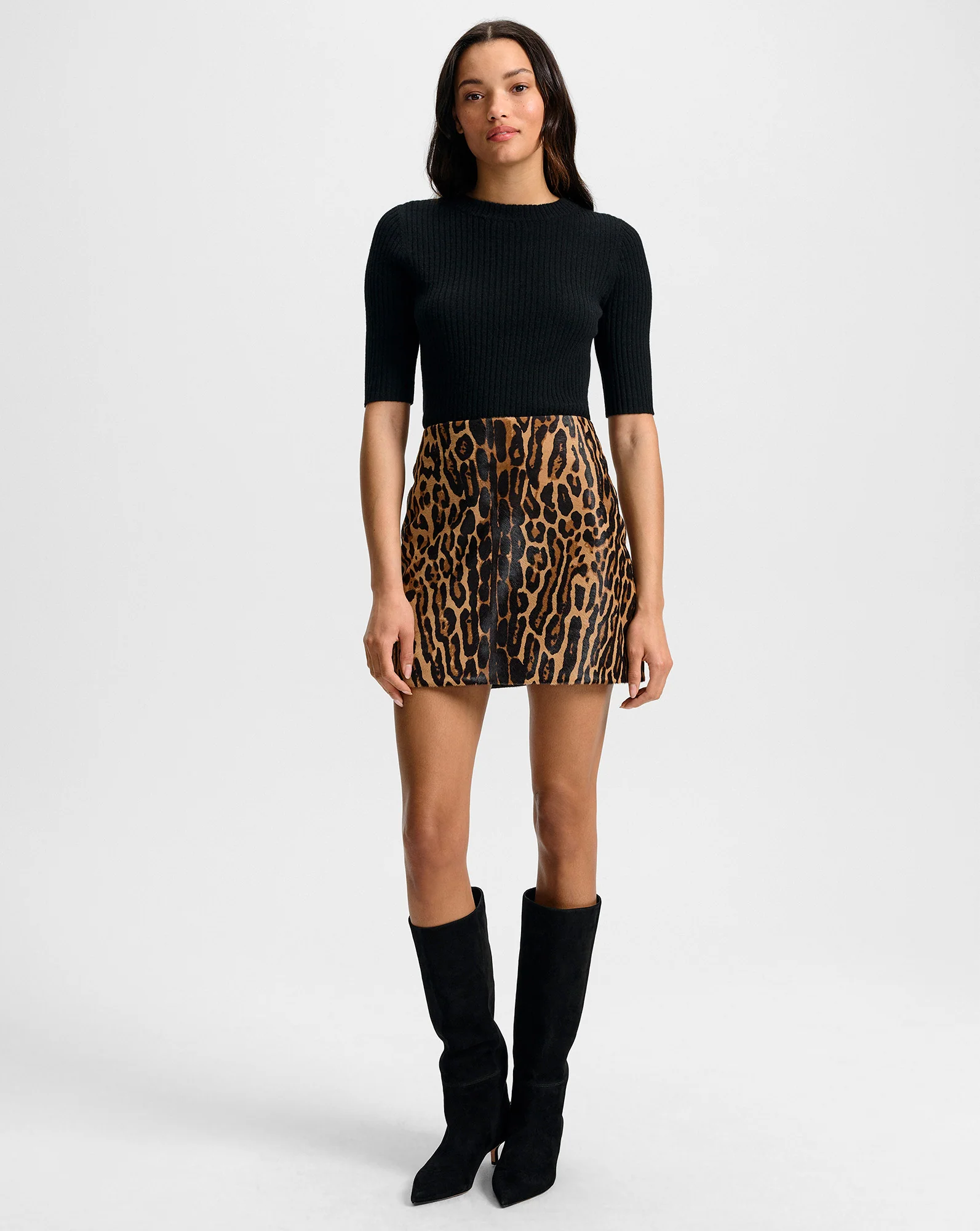 Ohemia Calf Hair Mini Skirt - Image 4