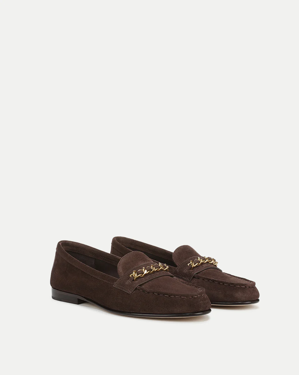 Penny Suede Chain-Link Loafer - Image 2