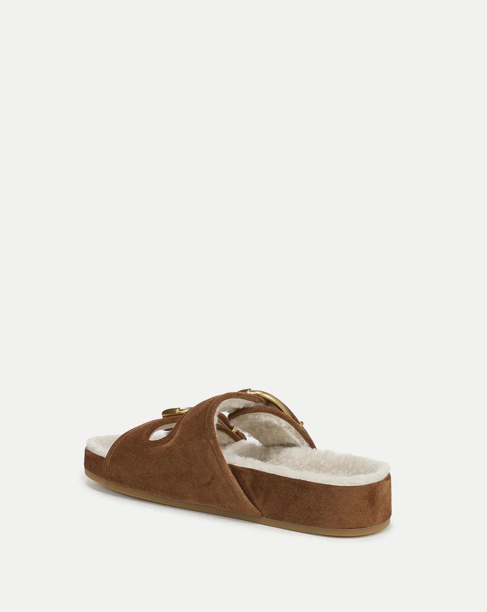 Prue Shearling Buckle Sandal - Image 4