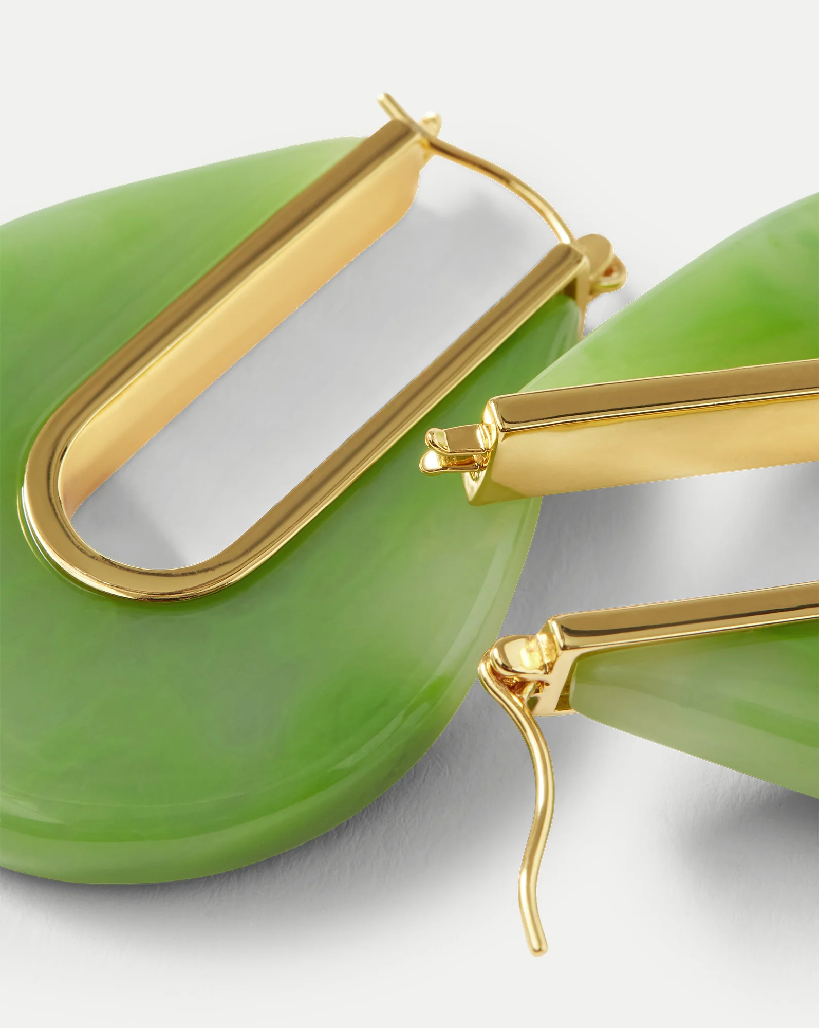 Resin Drop Hoop Earrings - Image 5