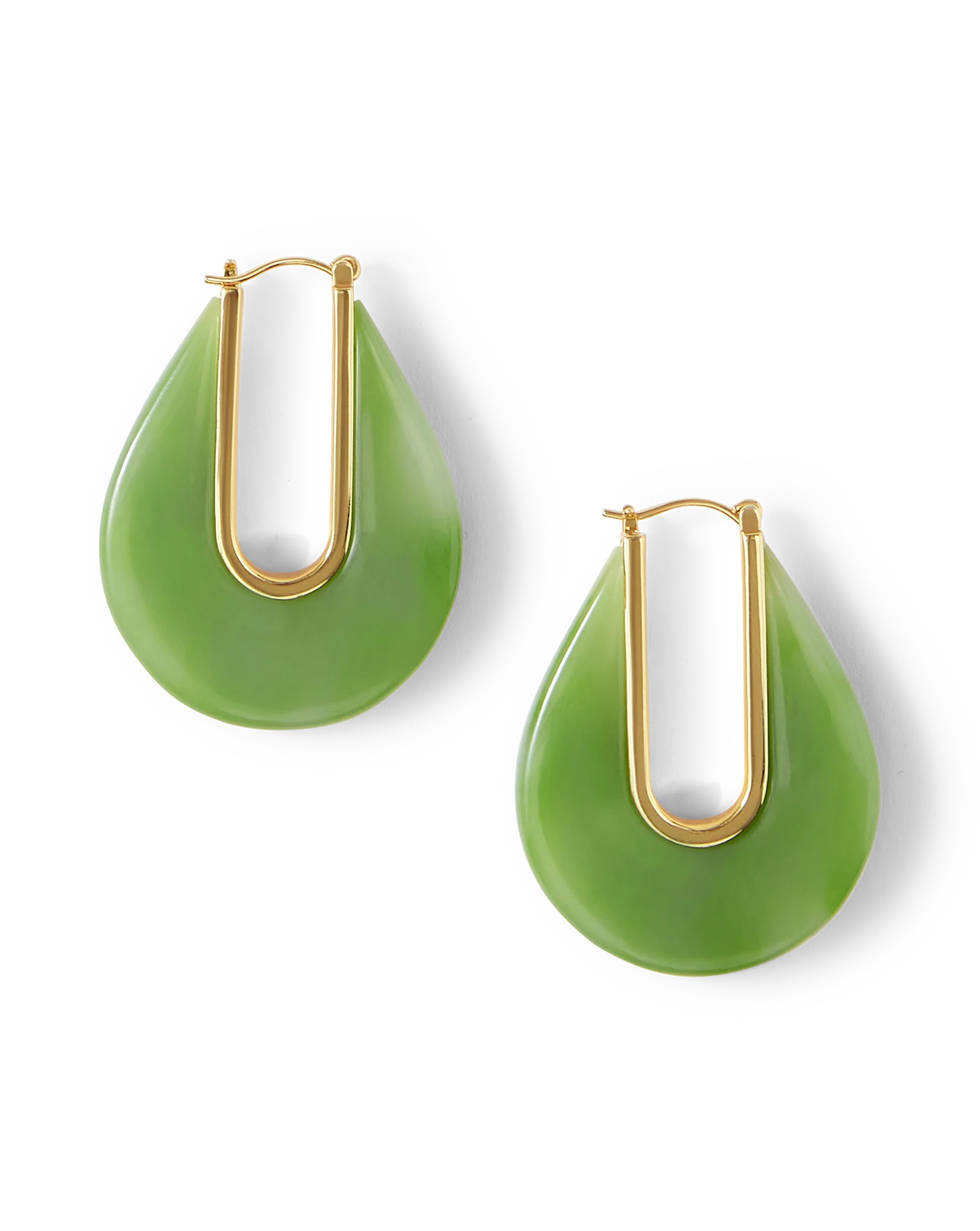 Resin Drop Hoop Earrings - Image 6