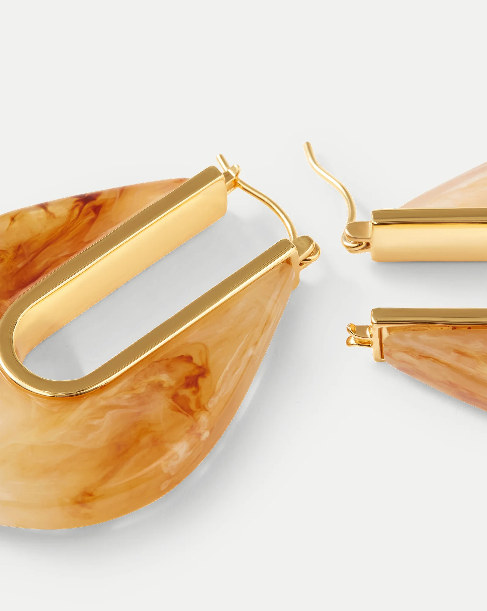 Resin Drop Hoop Earrings - Image 4