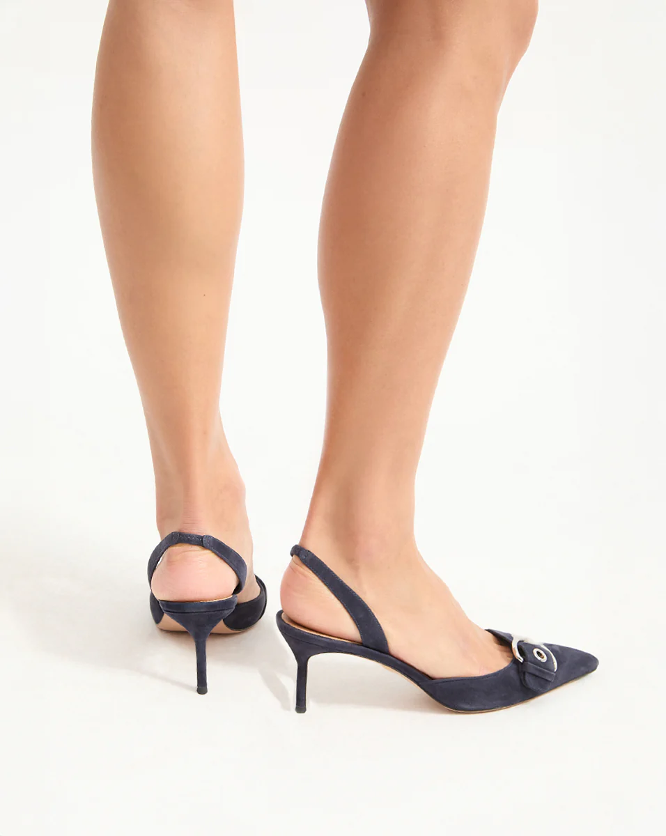 Roxy Suede Slingback Pump - Image 6